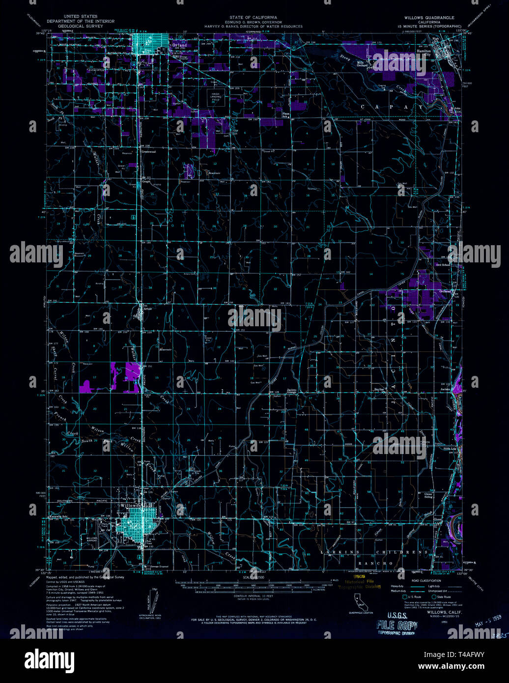 Willows california map hires stock photography and images Alamy