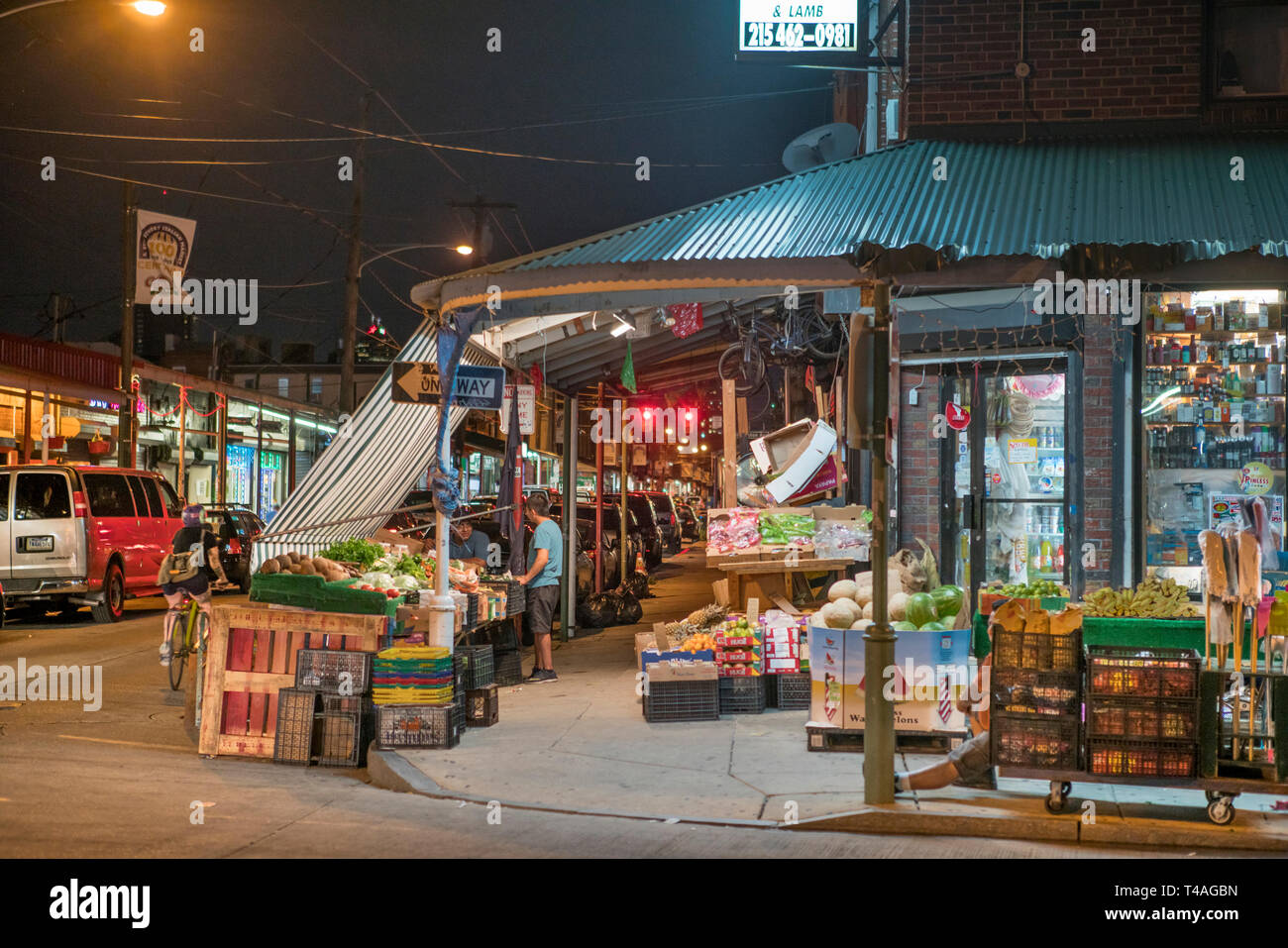 food market in the Italian Market in south Philadelphia Stock Photo