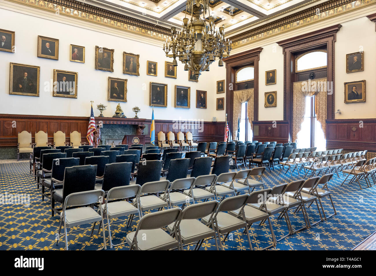 Philadelphia City Hall, Mayor's Reception Room Stock Photo