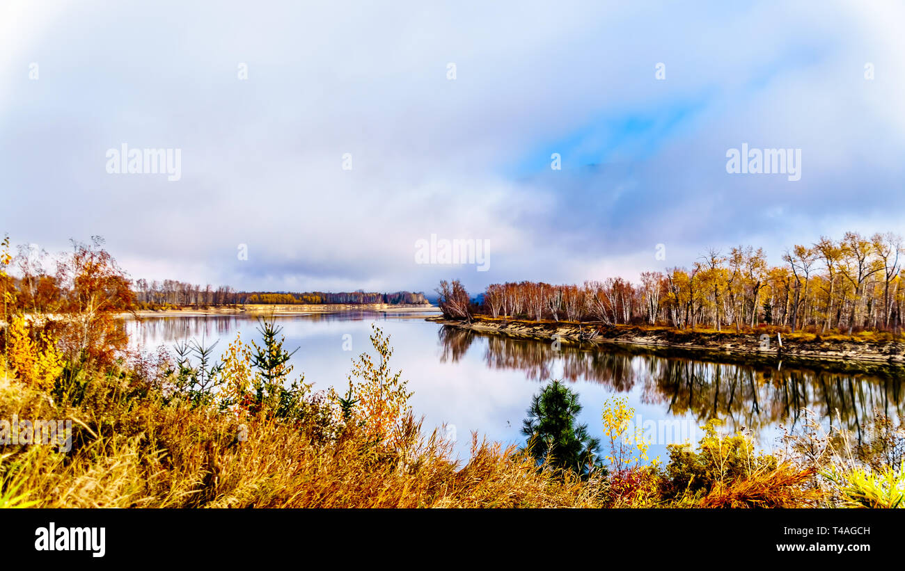 Fall colors around the North Thompson River between Barriere and Clearwater, British Columbia
