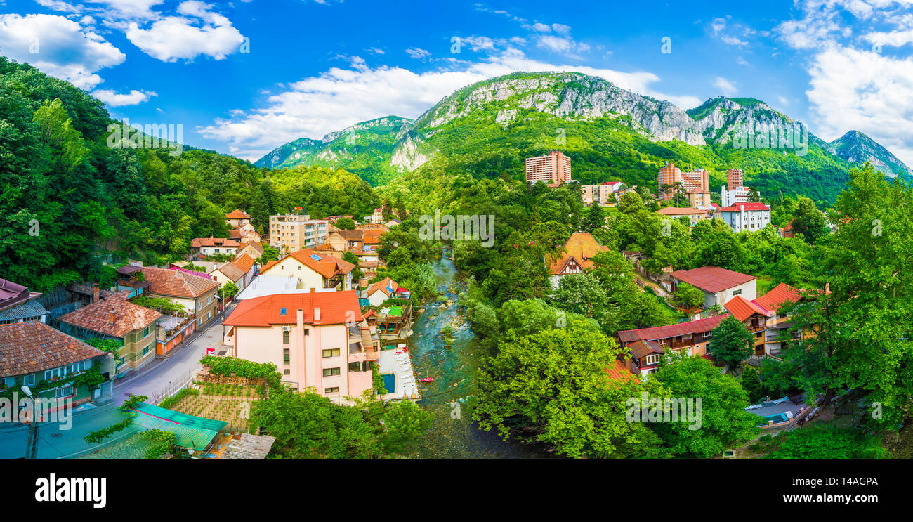 Cerna Valley of  Domogled National Park, Baile Herculane, Romania Stock Photo