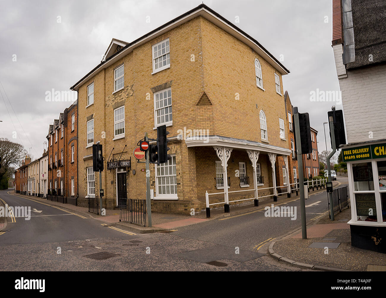 The Cross roads at the bottom of the North Walsham high street, a