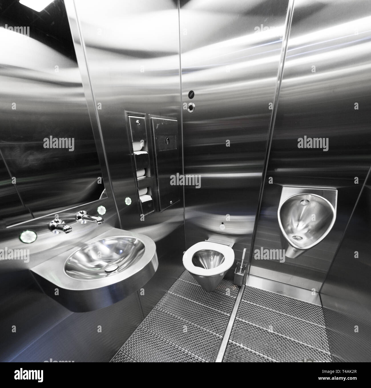 Stainless steel public toilet hi-res stock photography and images - Alamy