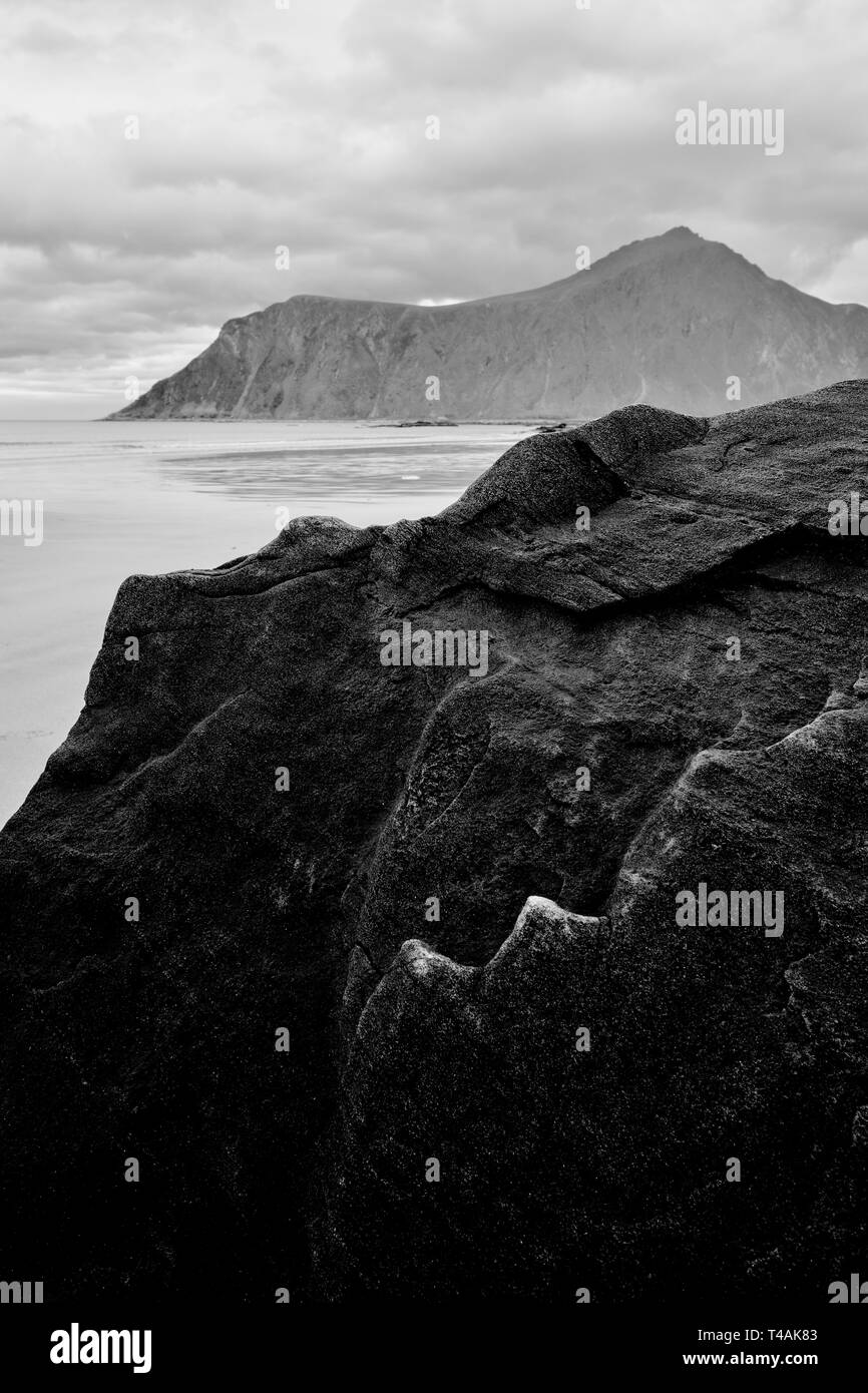 Black rocky islands Black and White Stock Photos & Images - Alamy