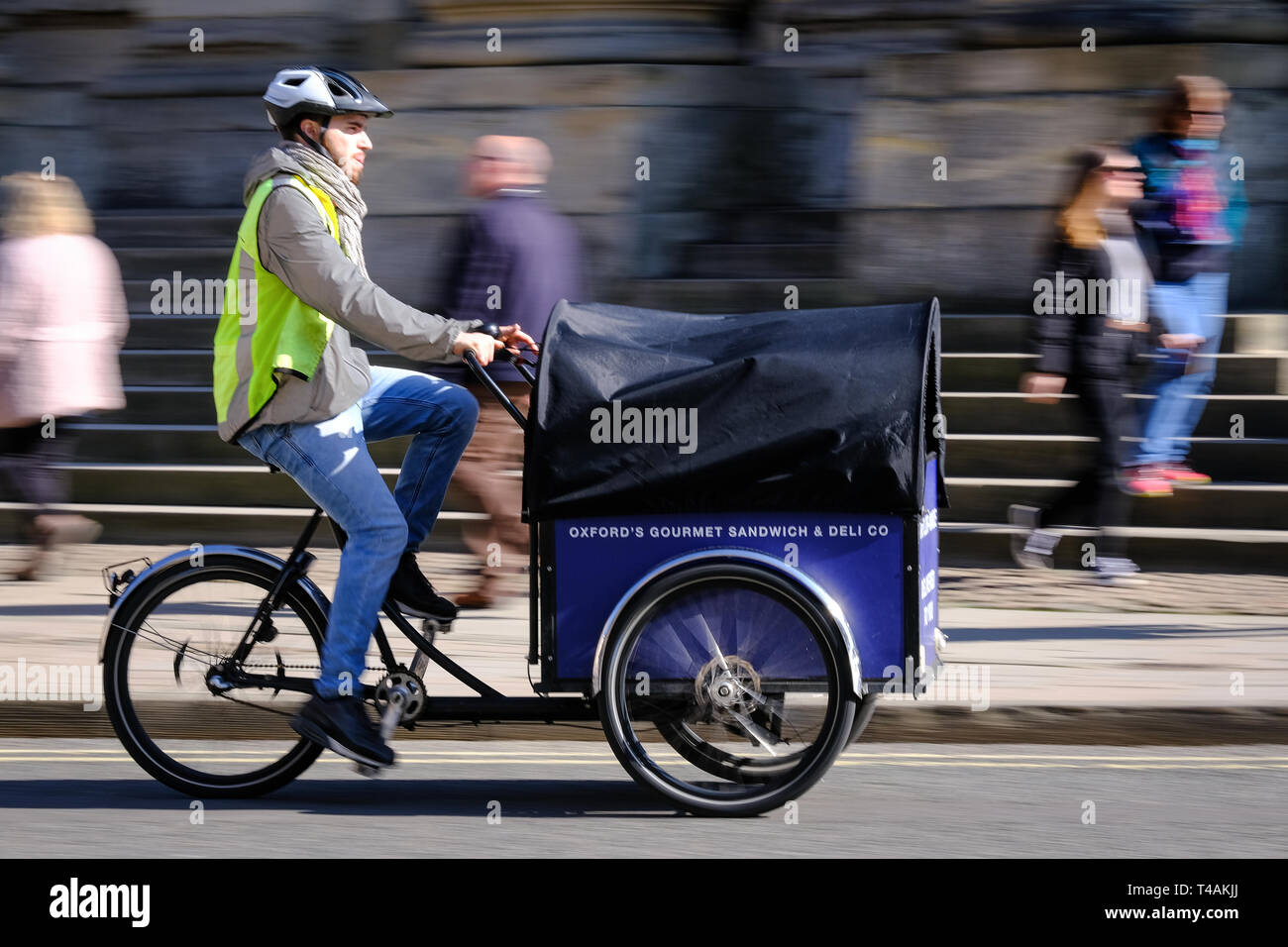 Fast Food Delivery Bike Stock Photos & Fast Food Delivery Bike Stock