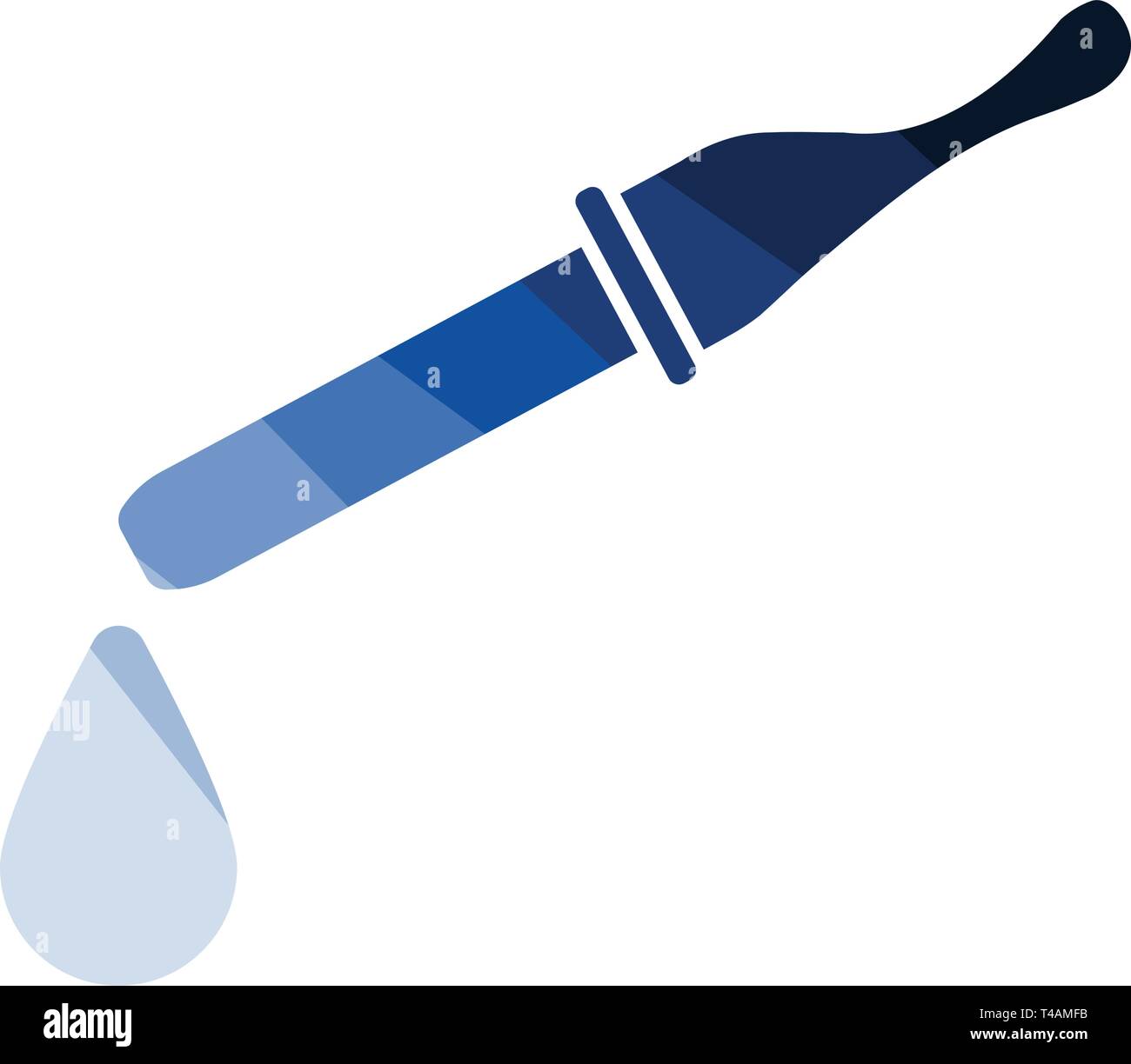 Dropper icon. Flat color design. Vector illustration. Stock Vector