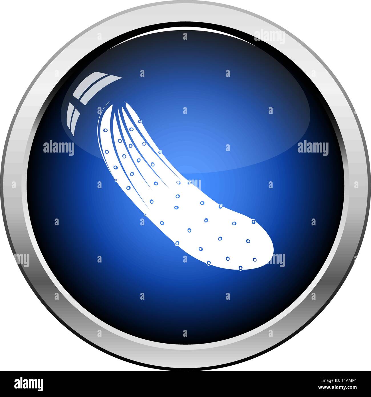 Cucumber icon. Glossy Button Design. Vector Illustration Stock Vector ...