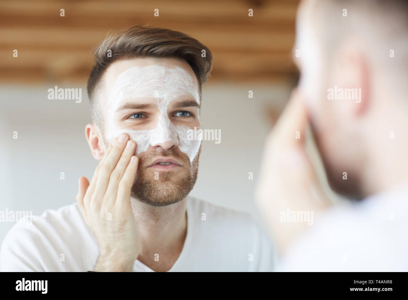 man cream face