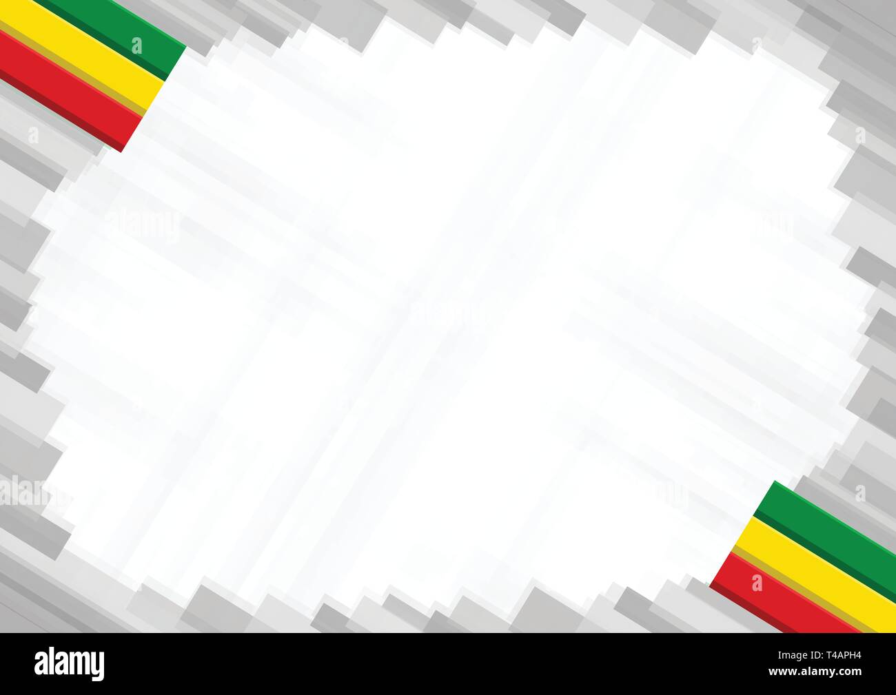Border made with Ethiopia national colors. template elements for your certificate and diploma. Horizontal orientation. Vector Stock Vector