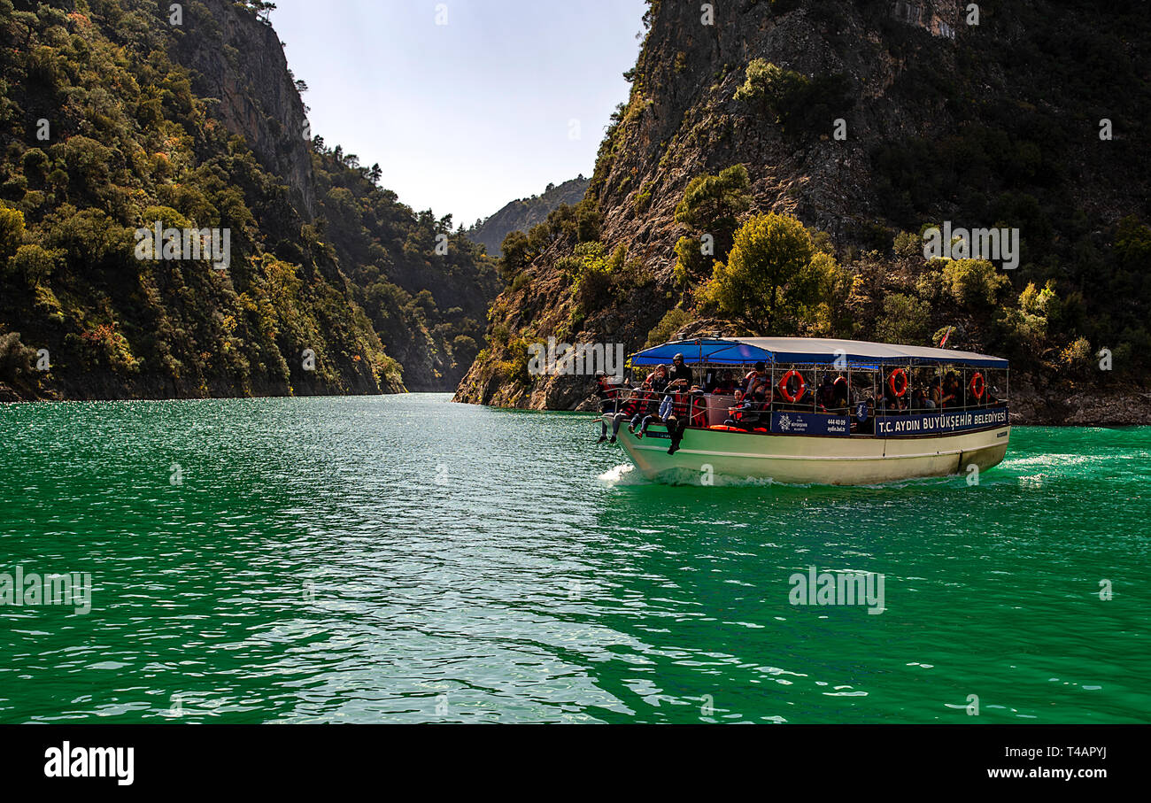 04/07/2019,Bozdogan,Aydin,Turkey,Interesting that the name and location with stunning views in mind, Turkey's new tourism point was Arapapisti Canyon Stock Photo