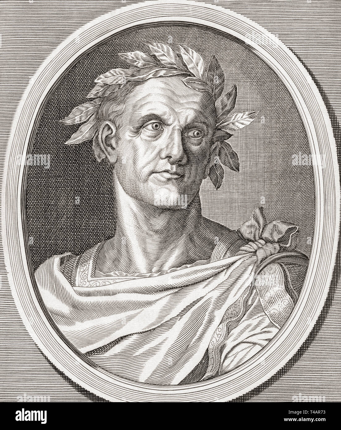 Julius Caesar, 100 BC-44 BC.  Dictator of the Roman Republic, military general, politician, author of his own histories. Stock Photo