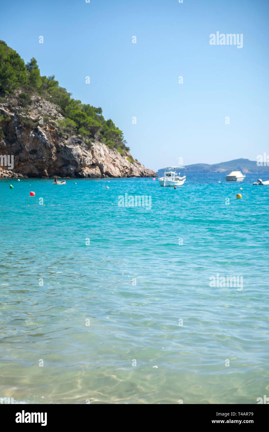 Cala San Vicente beach, Ibiza, Spain Stock Photo