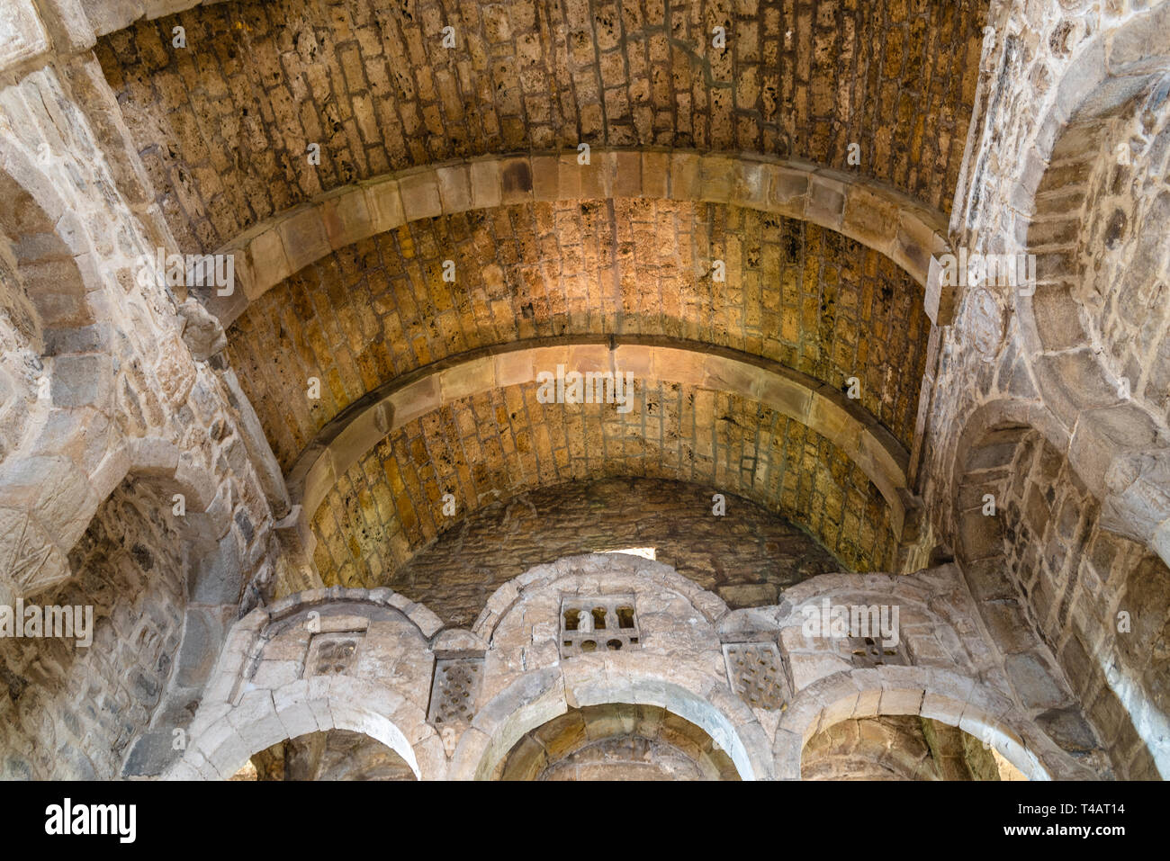 Pola de Lena, Spain March 30, 2019 Interior view of the vault of St Christine of Lena church
