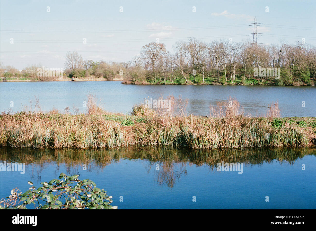 Reservoir No1 And Coppermill Stream In Springtime In Walthamstow 