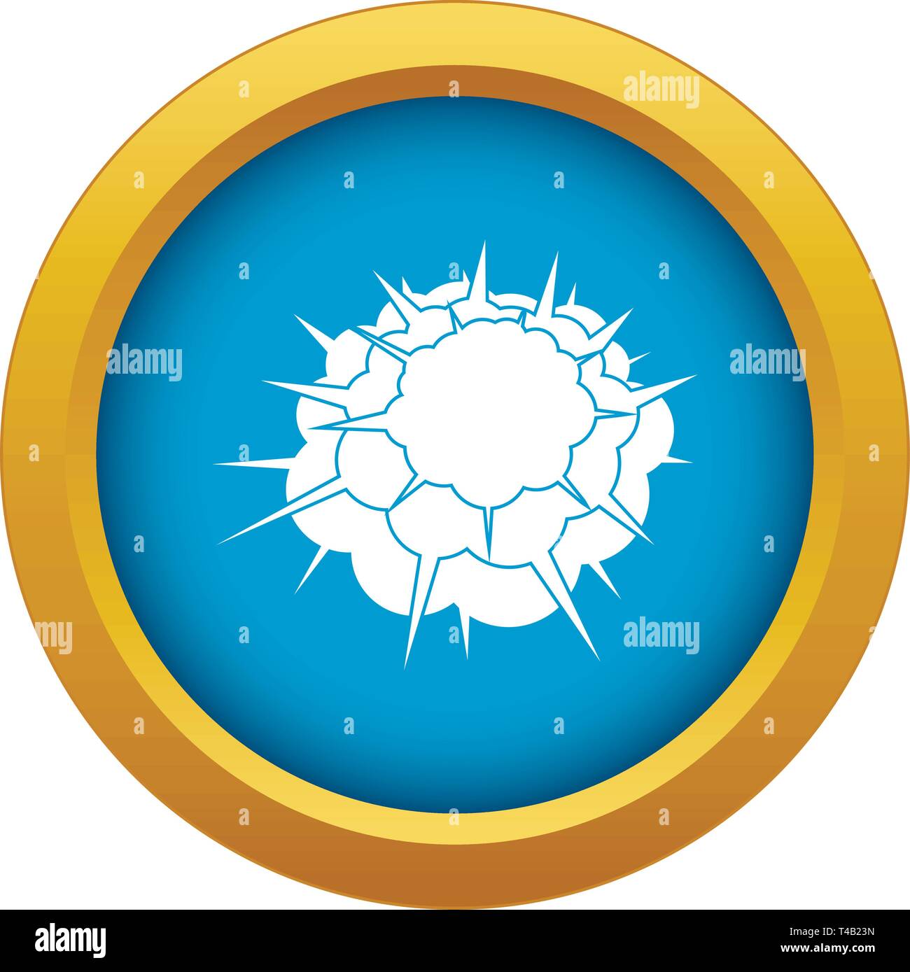 Atomic explosion icon blue vector isolated Stock Vector Image & Art - Alamy