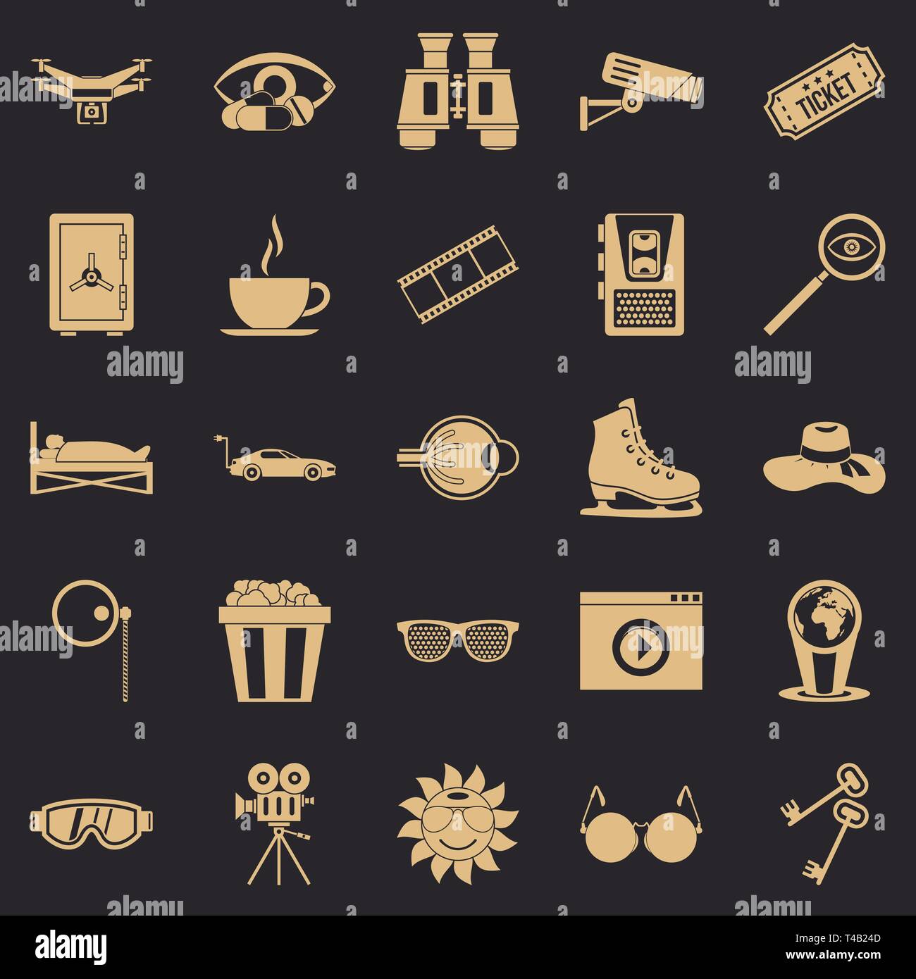 Eyeglasses icons set, simple style Stock Vector Image & Art - Alamy