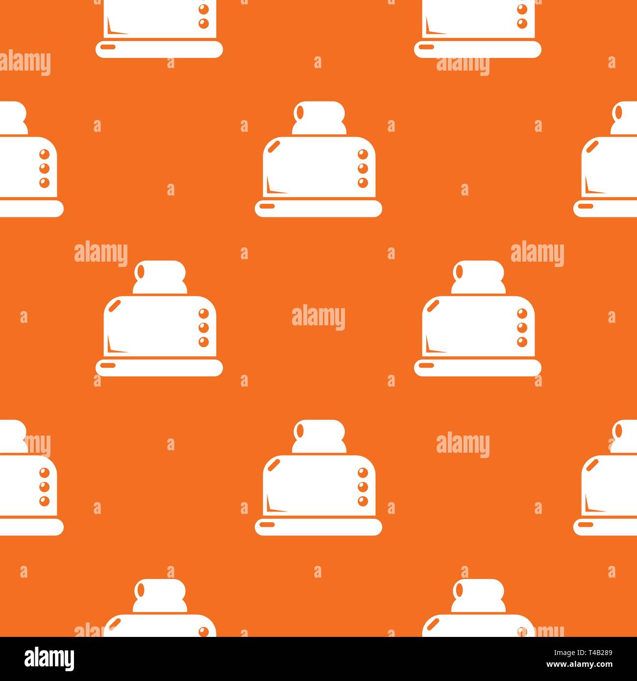 Steal toaster pattern vector orange Stock Vector