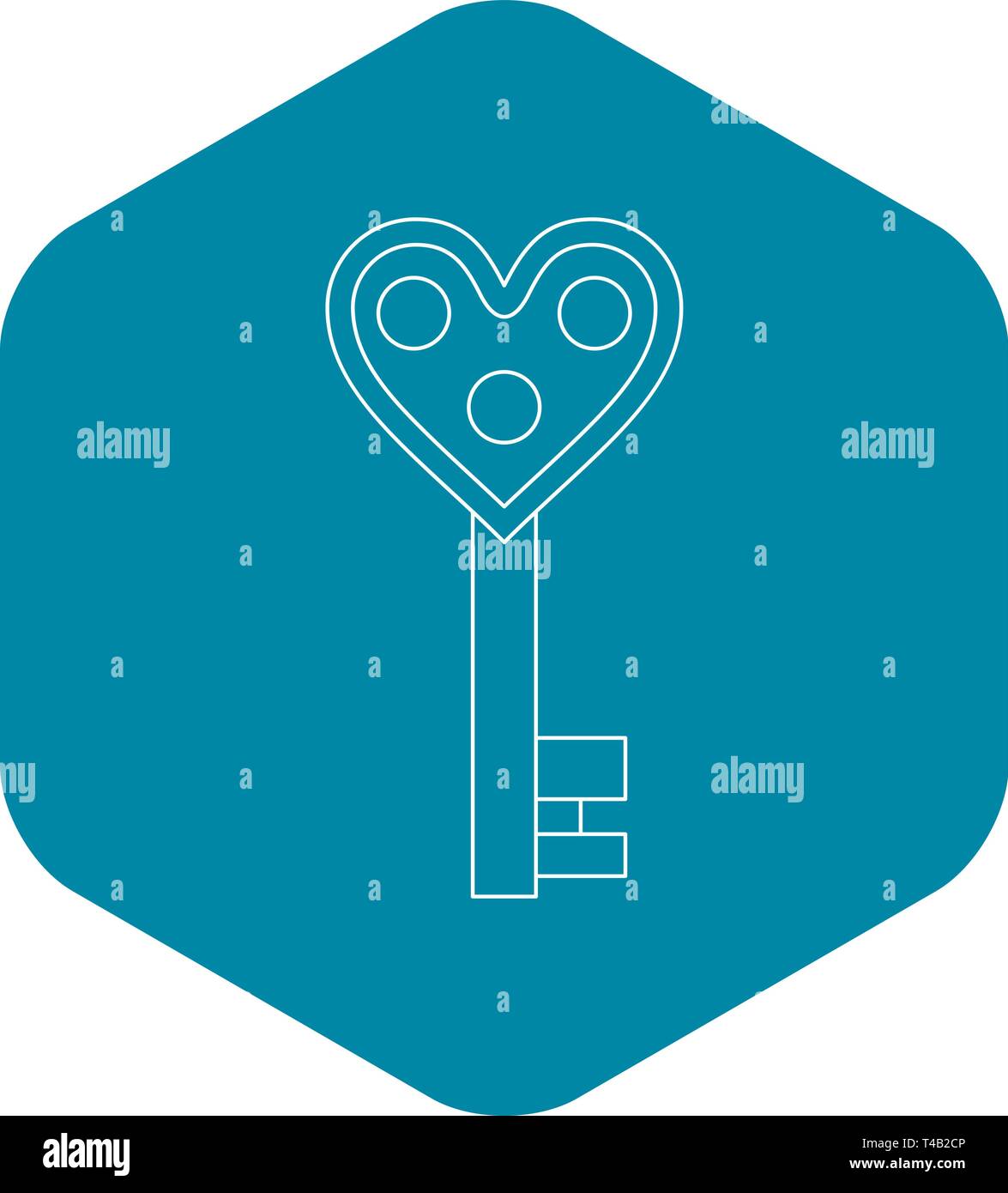 Love key icon, outline style Stock Vector Image & Art - Alamy