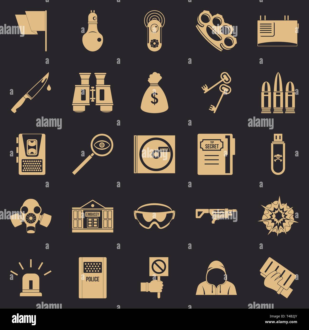 Best software icons set, simple style Stock Vector