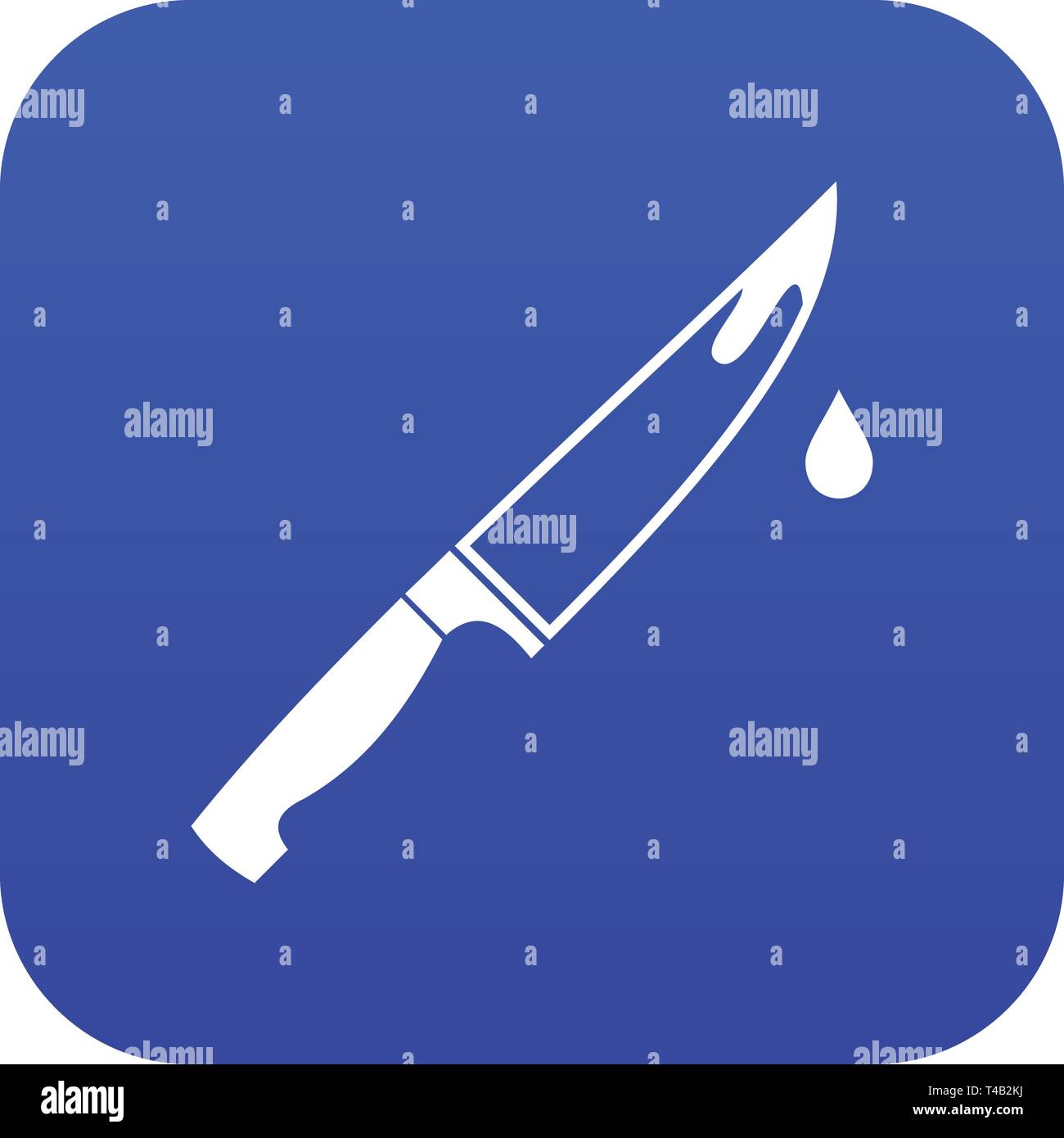 Steel knife icon digital blue Stock Vector