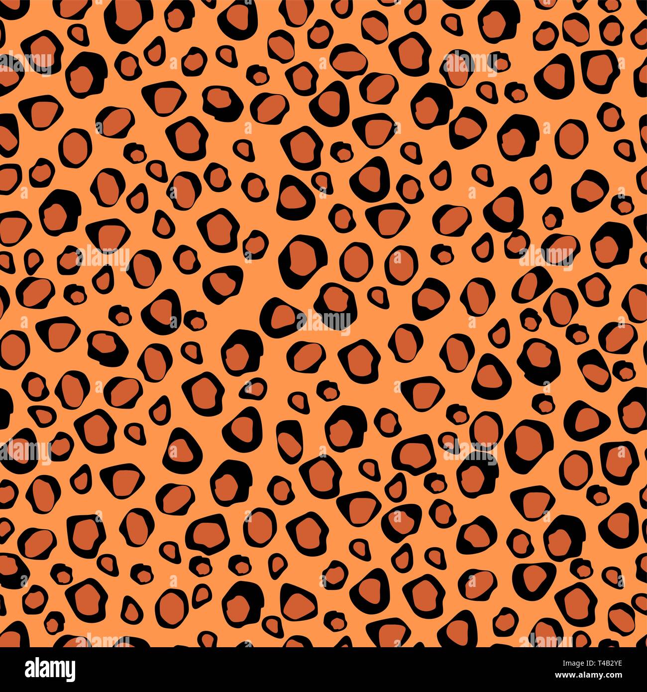 Leopards Print Seamless Pattern Predatory African style Stock Vector