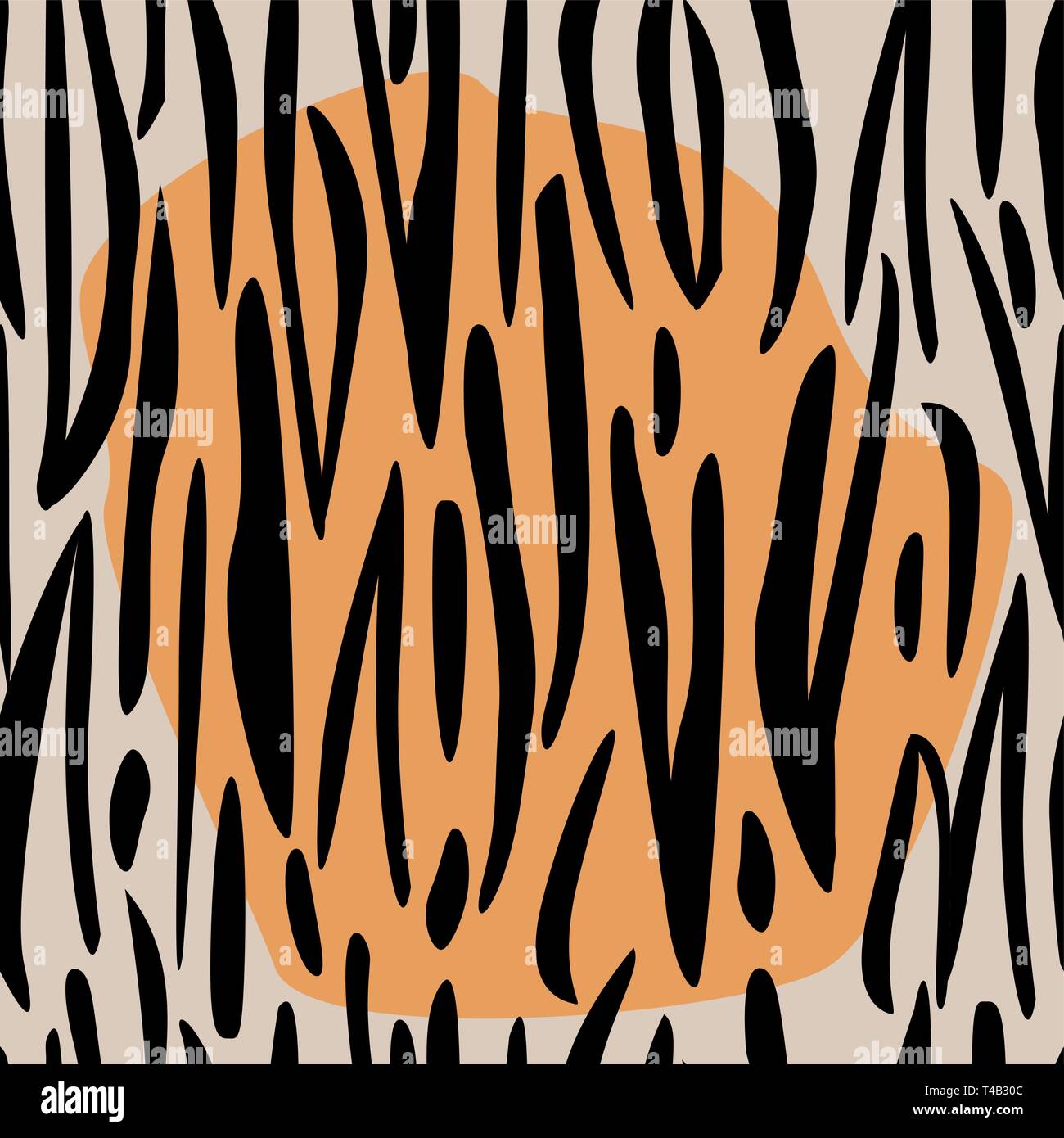 Tiger Print Seamless Pattern Predatory African style Stock Vector Image ...