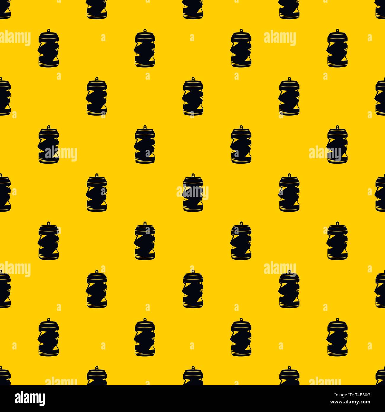 Crumpled aluminum cans pattern vector Stock Vector
