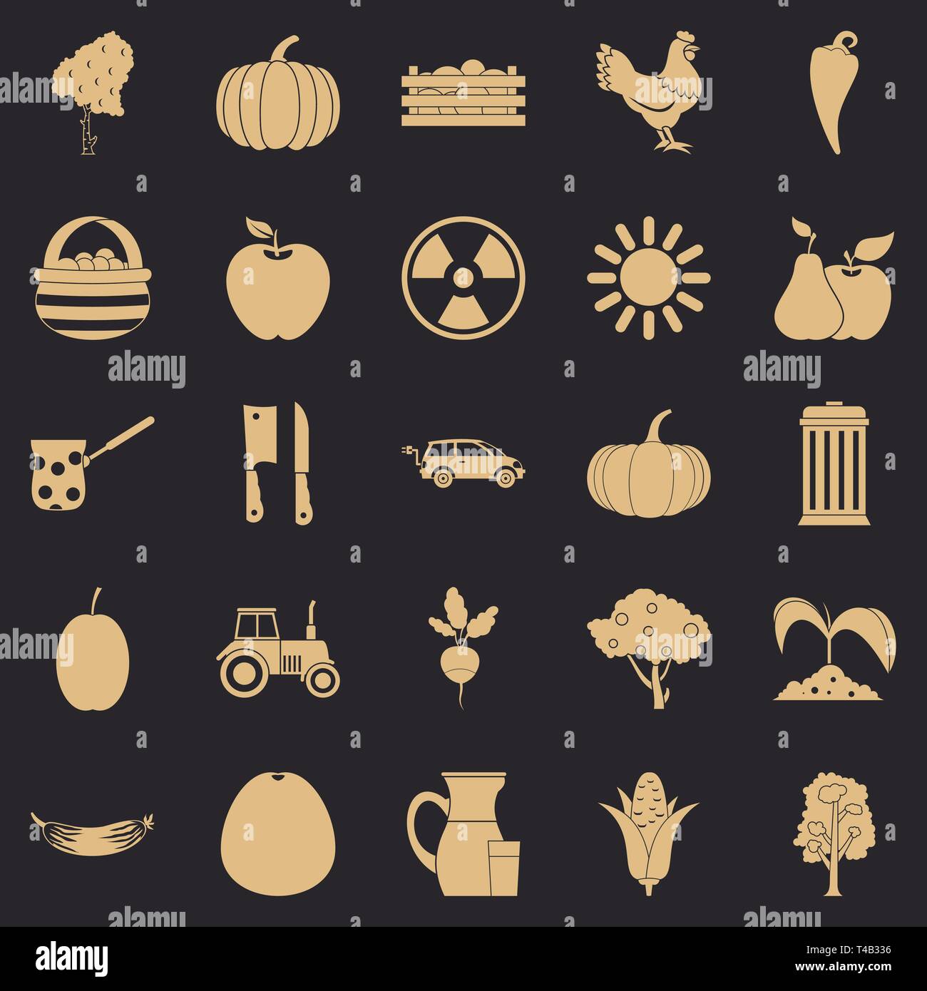 Farmer icons set, simple style Stock Vector Image & Art - Alamy