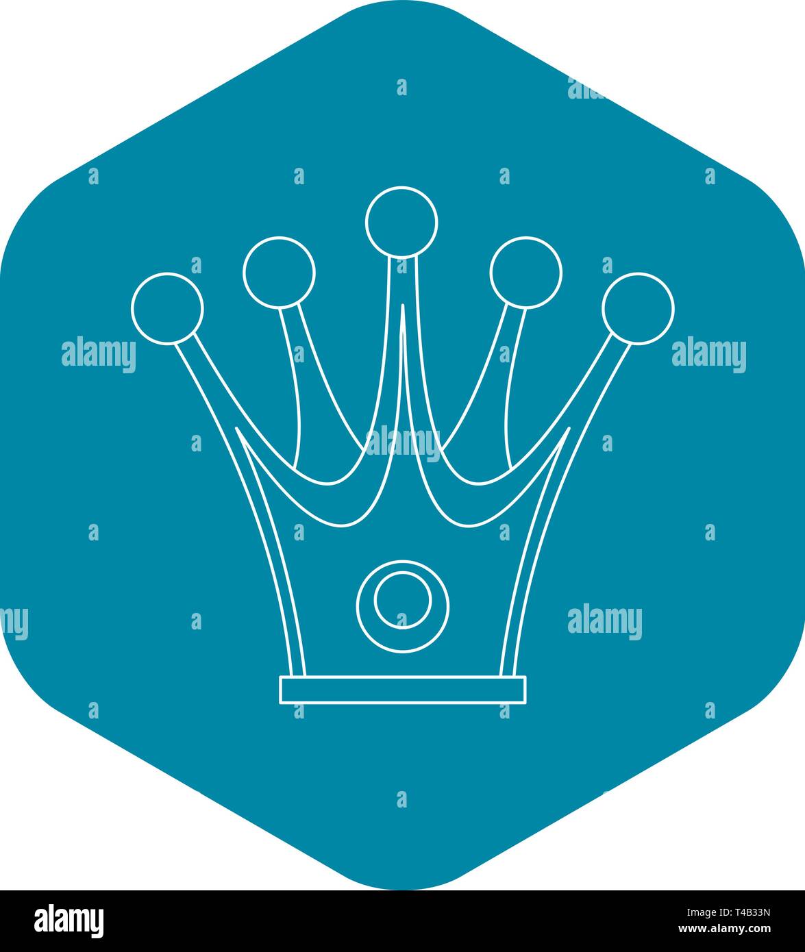 Crown icon, outline style Stock Vector Image & Art - Alamy