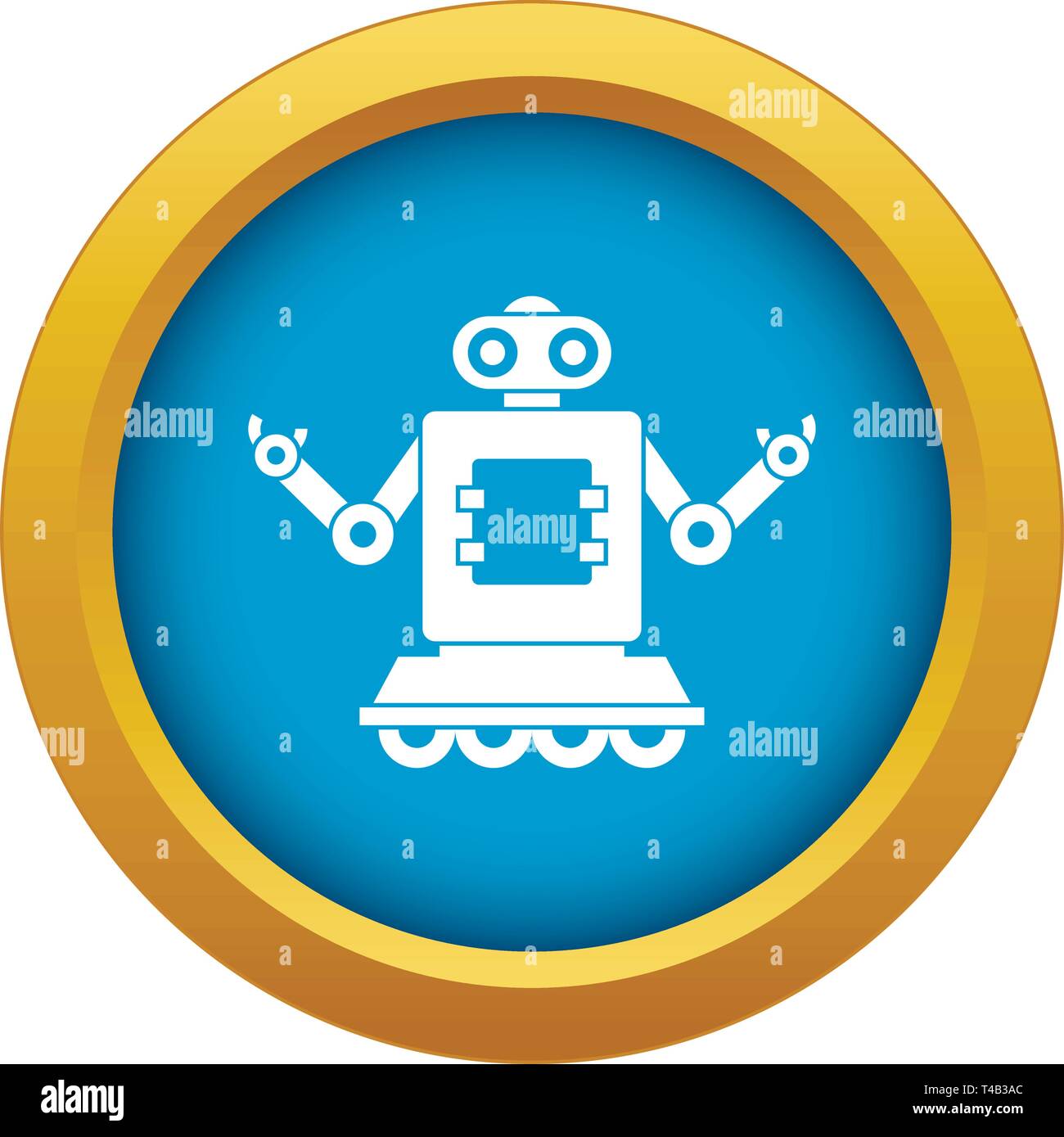 Cyborg on wheels icon blue vector isolated Stock Vector Image & Art - Alamy