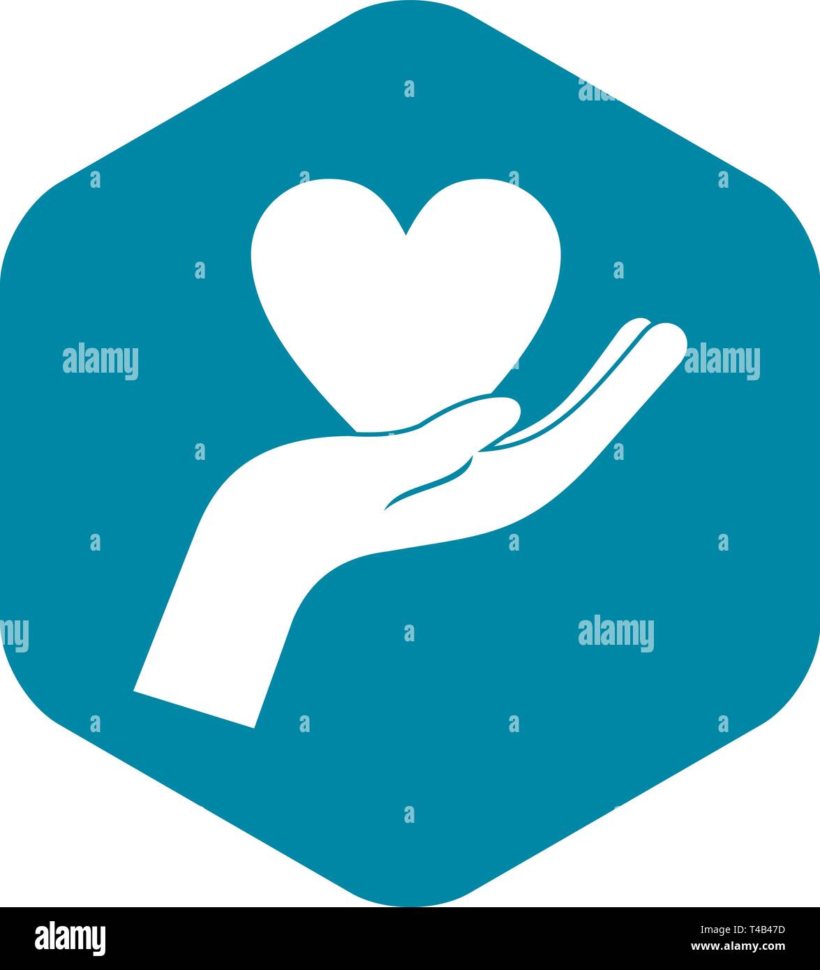 Hand holding heart icon, simple style Stock Vector Image & Art - Alamy