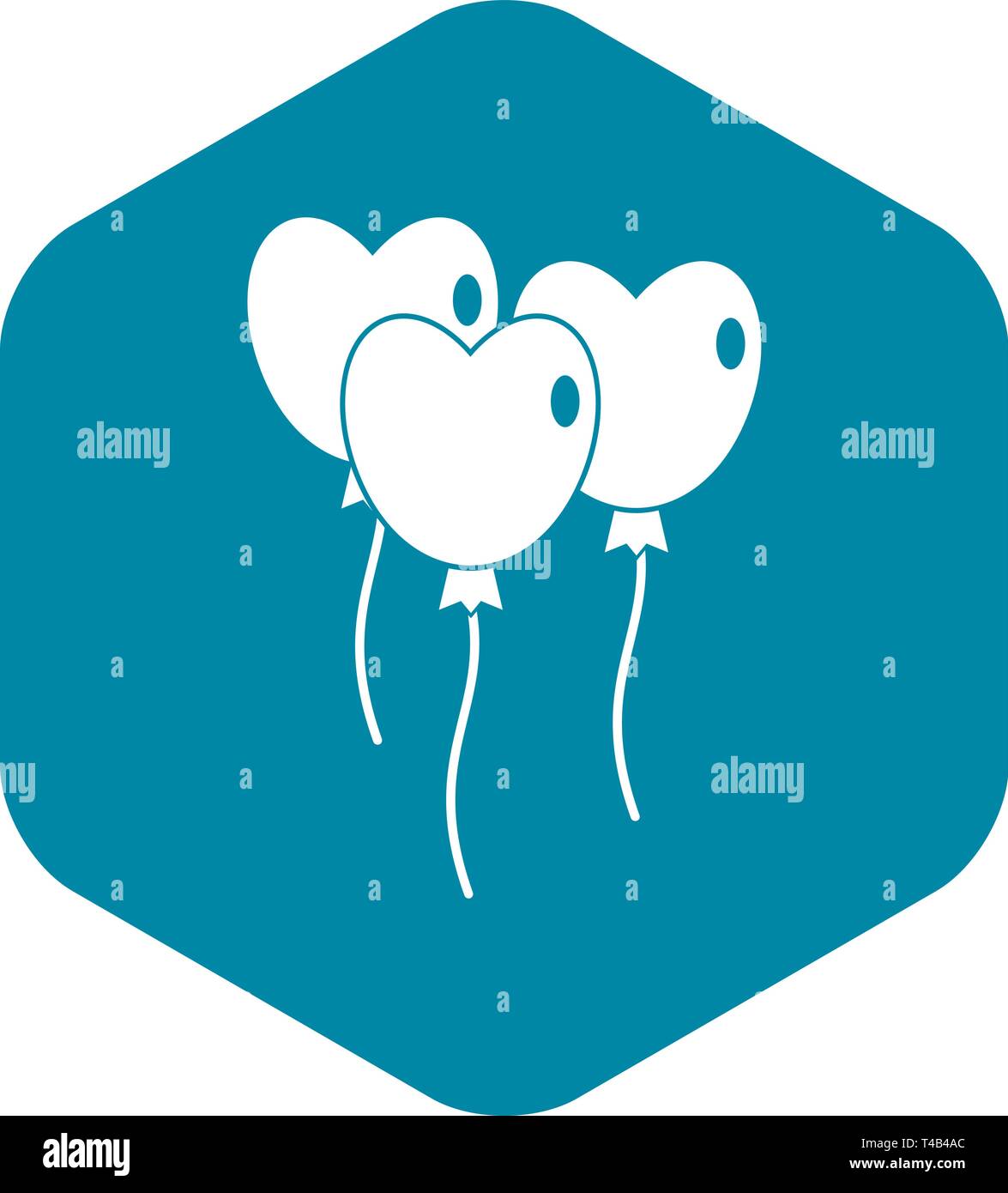 Three balloons in the shape of heart icon Stock Vector Image & Art - Alamy