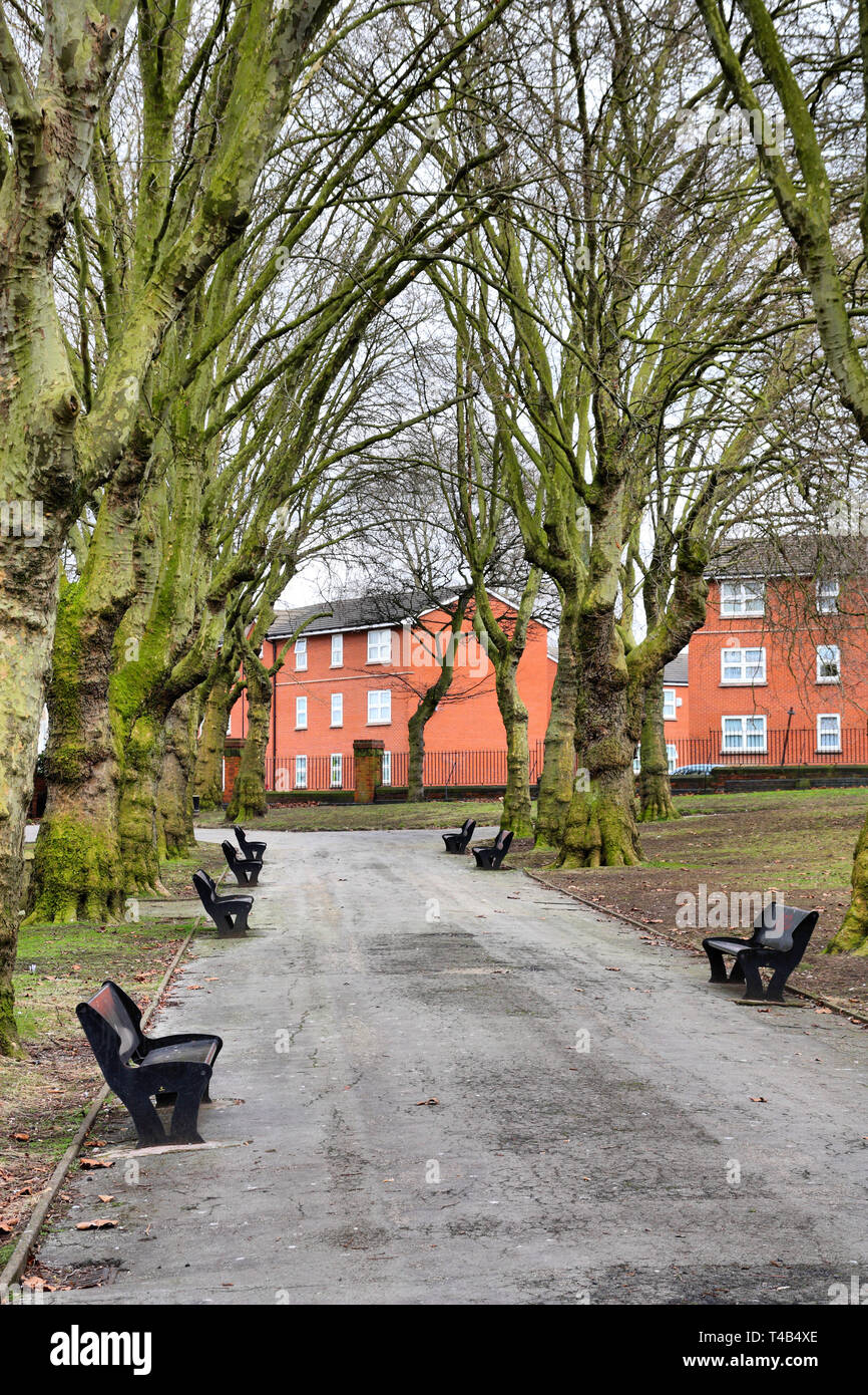 Birmingham Highgate Park in Digbeth quarter. Early spring. West
