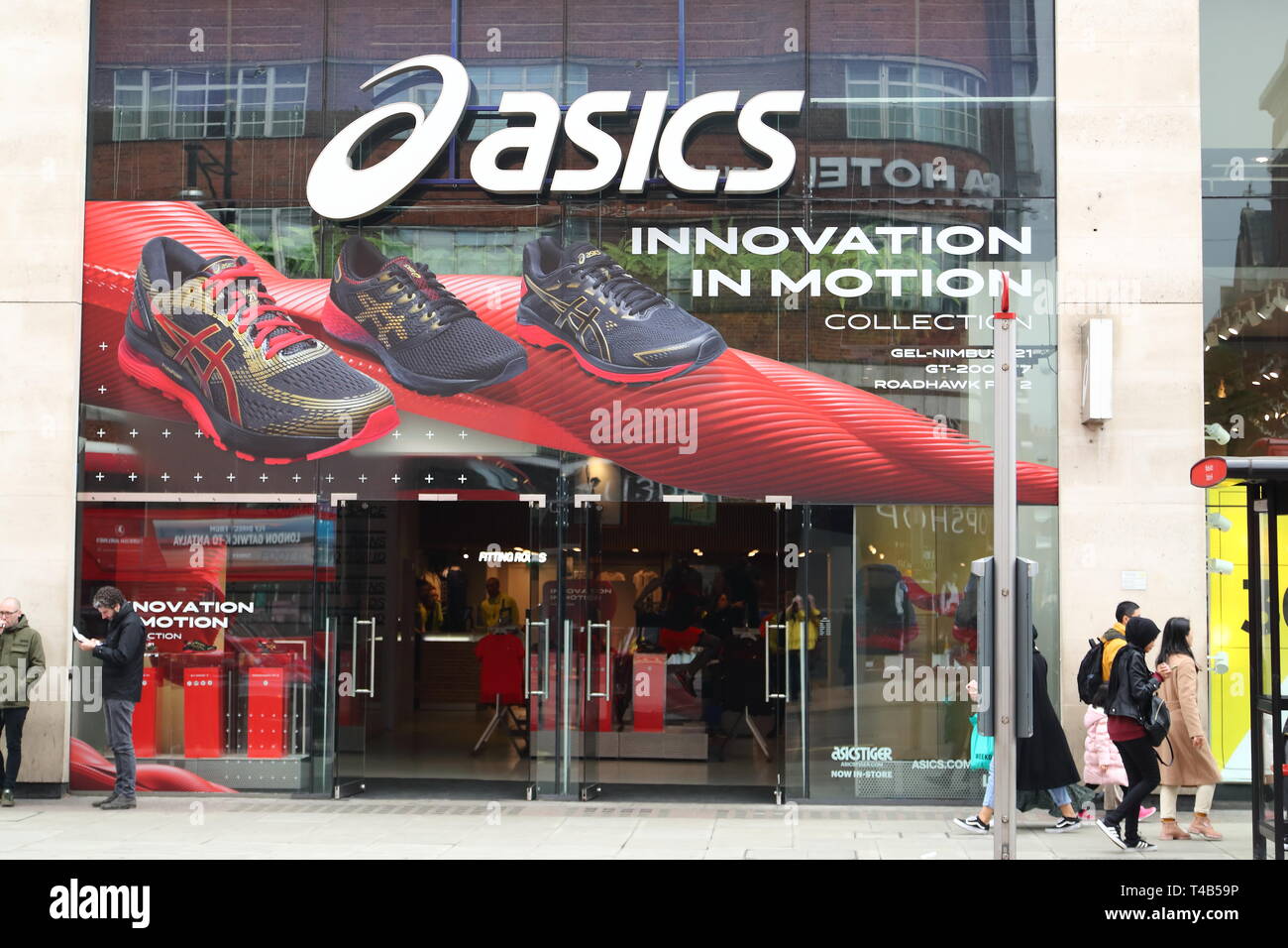 Asics flag ship store in Oxford Street, London, UK Stock Photo - Alamy