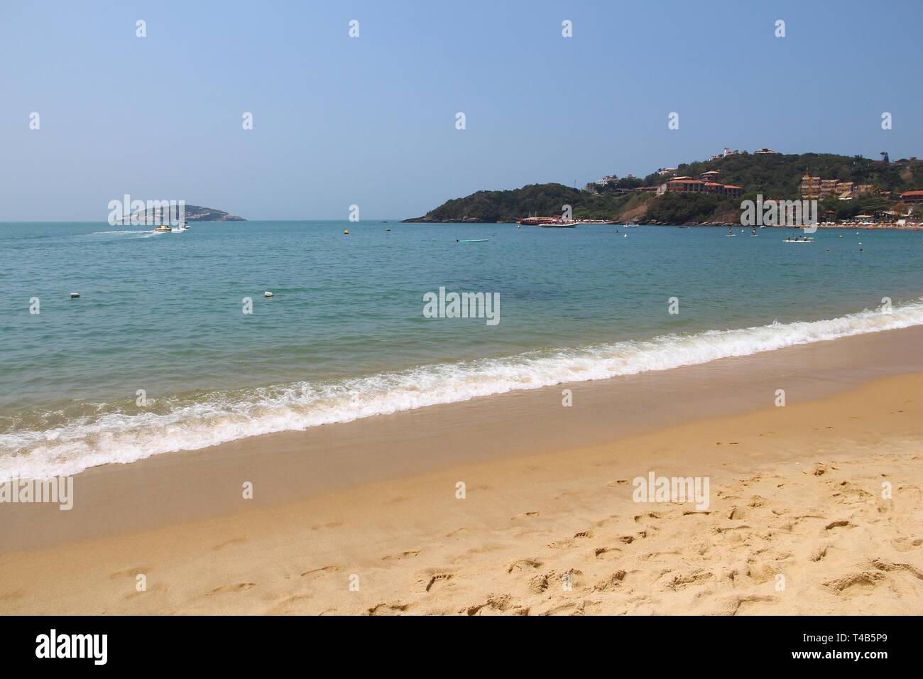 Beach in Brazil - Joao Fernando beach in Buzios (state of Rio de Janeiro). Stock Photo