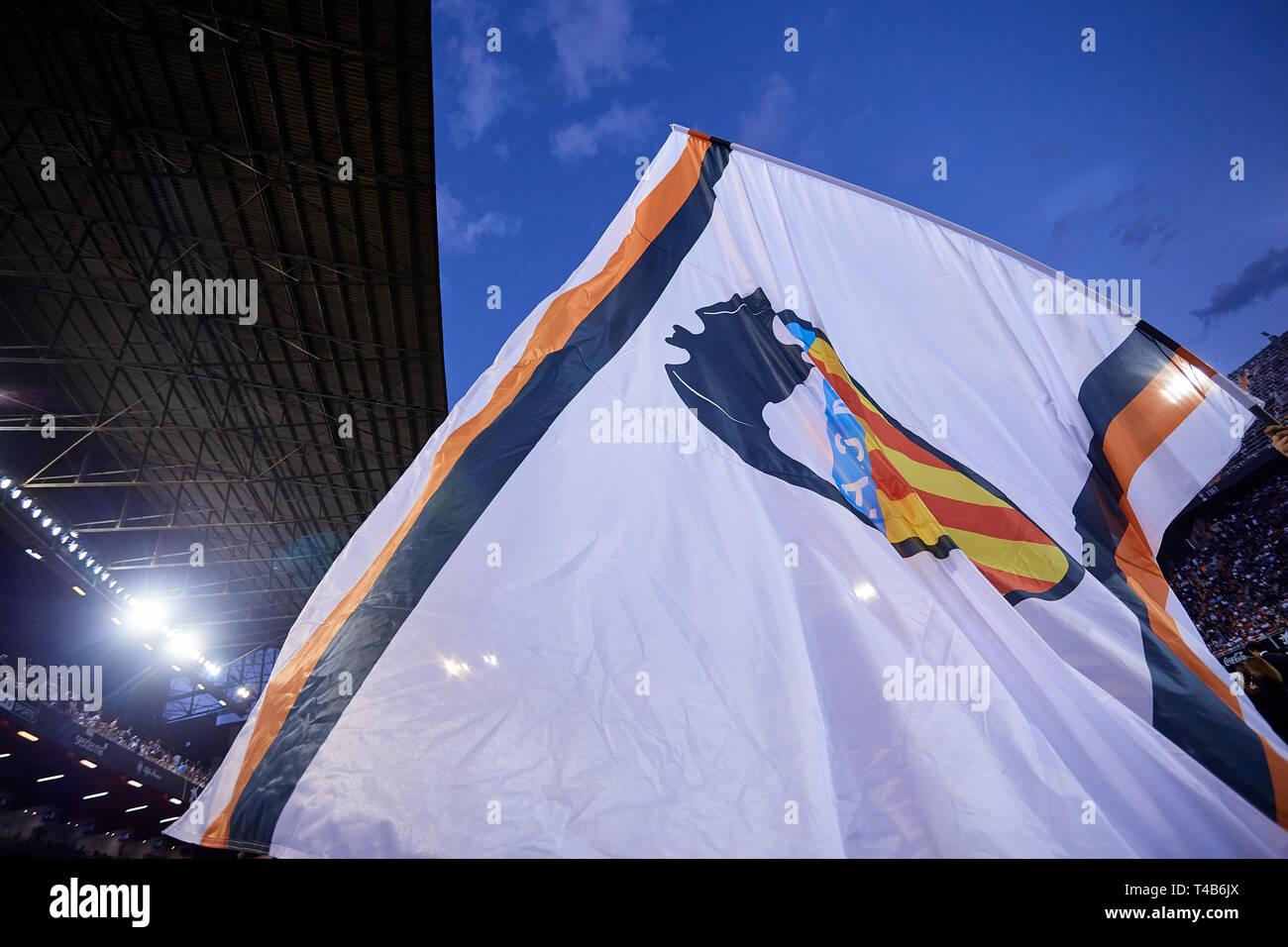 Valencia CF badvcf Flag, White/Orange, One Size