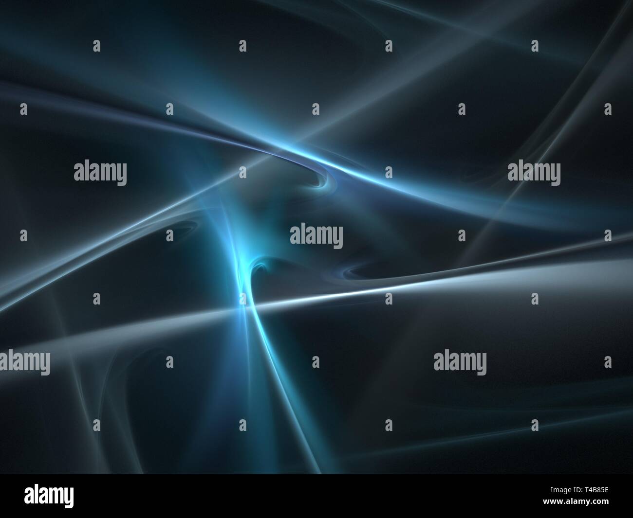 Blue light background. Abstract blue rays fractal. Stock Photo