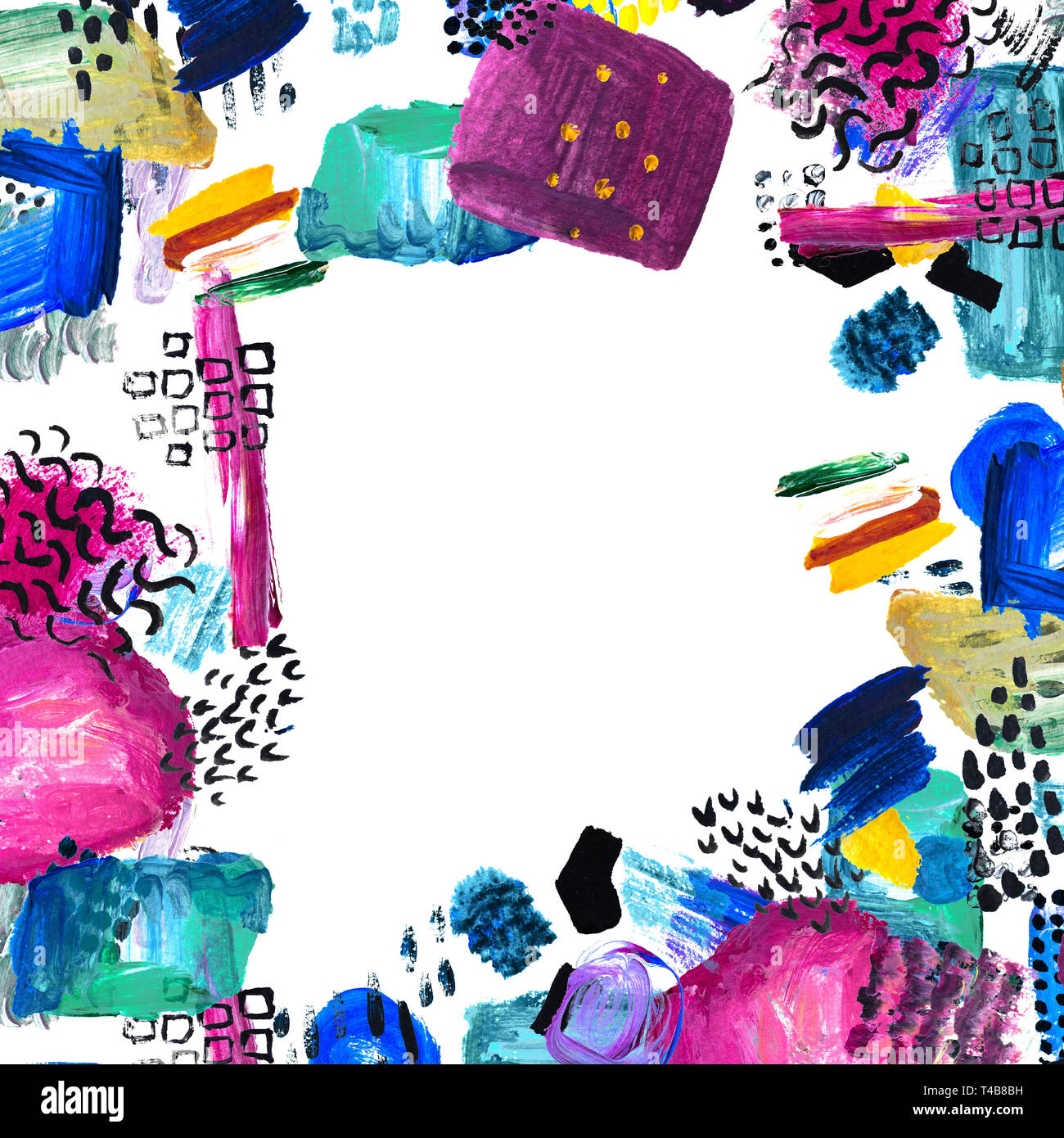 Hand drawn border and place for your text Stock Photo - Alamy