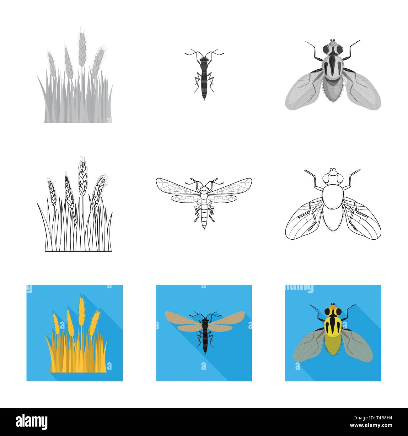 Spring fly spike insect Stock Vector Images - Alamy