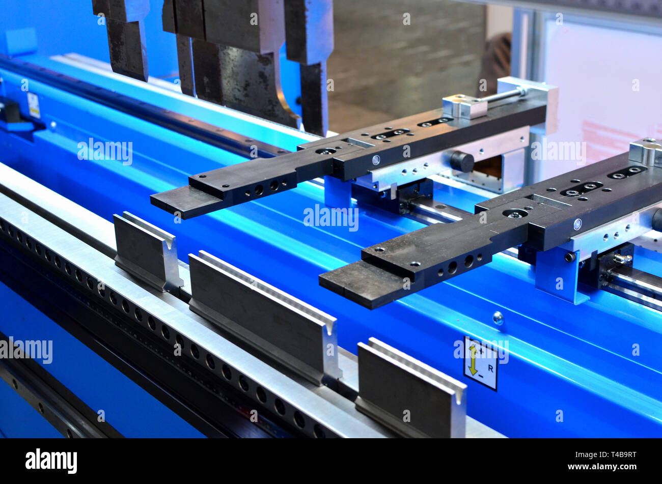 Sheet Metal Bending Machine Background Stock Photo - Alamy