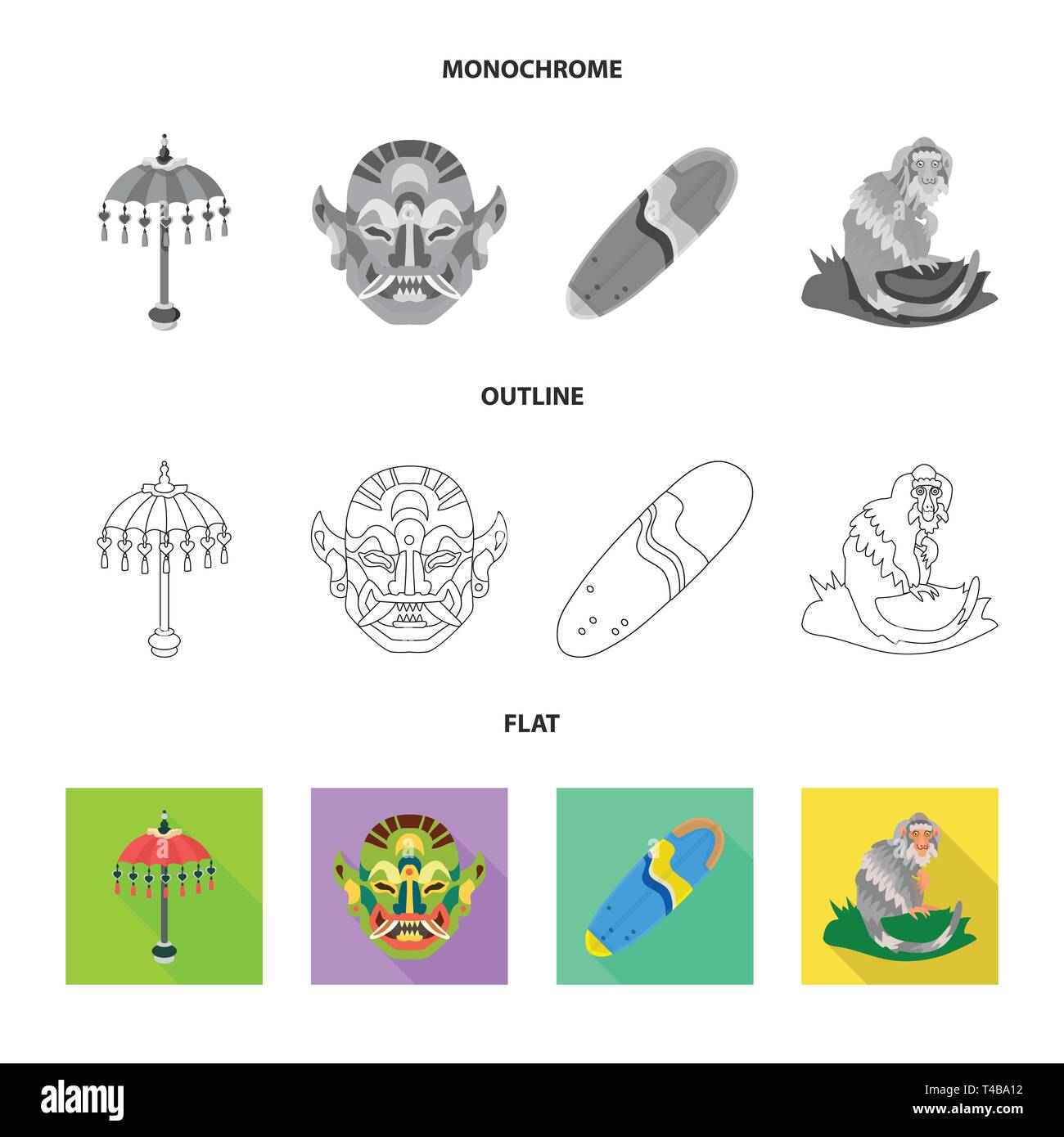 Dragon and umbrella sign Stock Vector Images - Alamy
