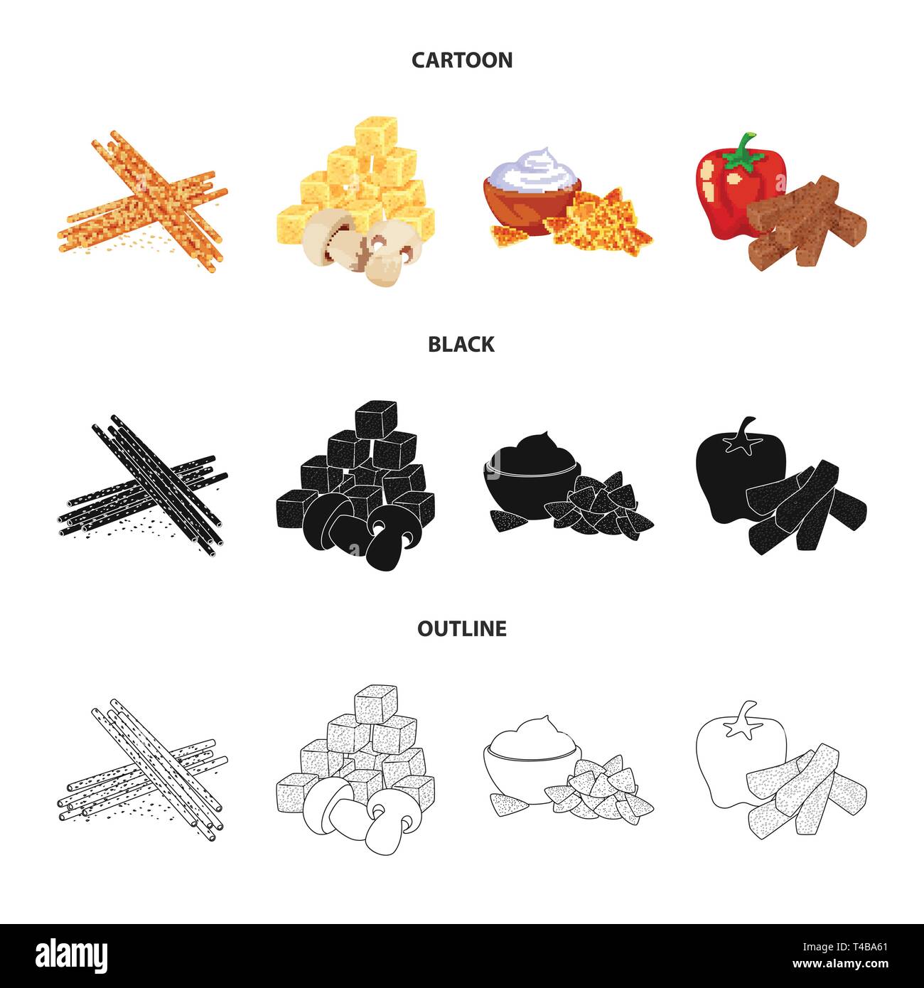 Vector illustration of taste and seasonin logo. Set of taste and ...
