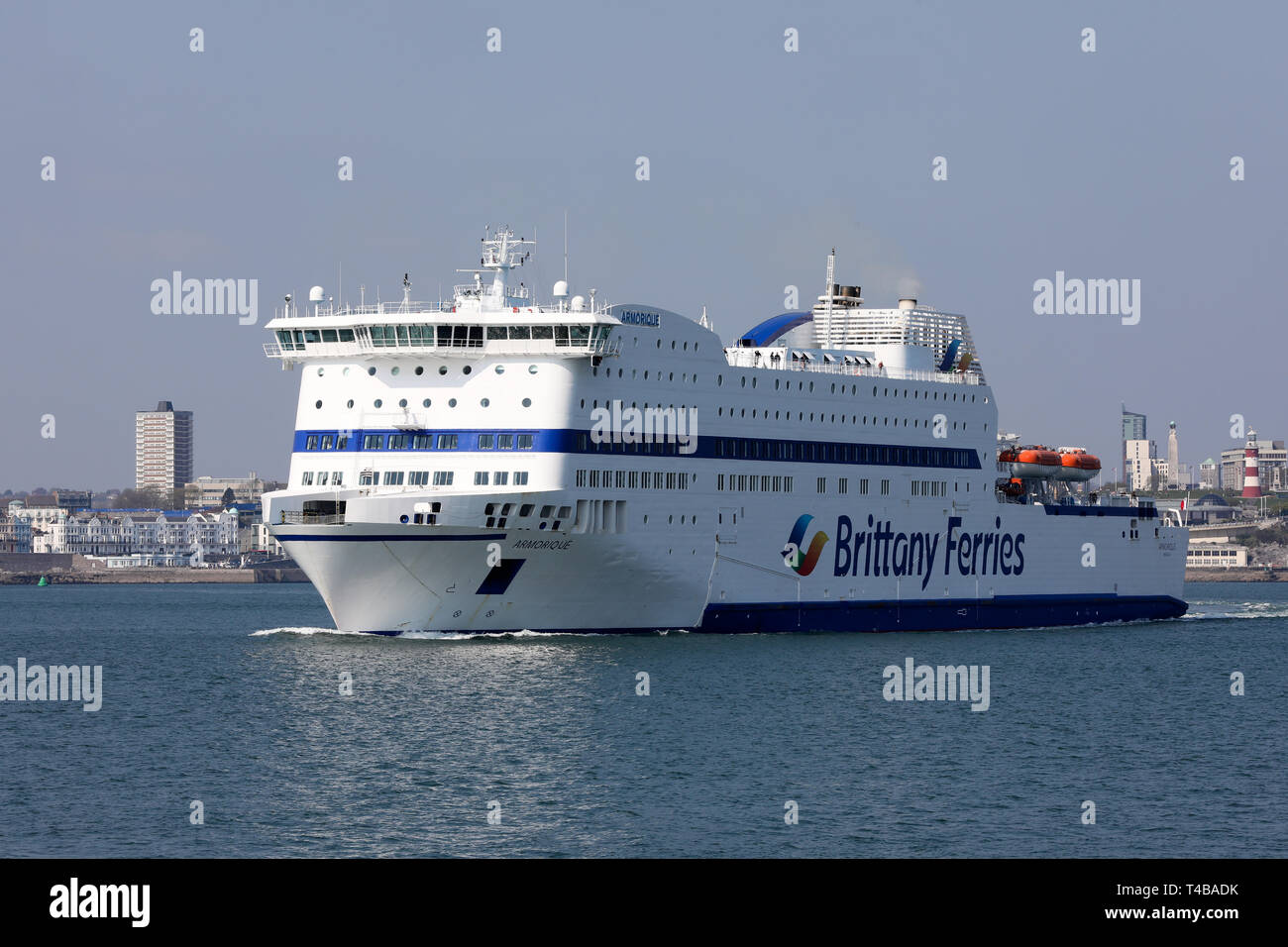 Brittany Ferries', MV Armorique sailing from Plymouth Stock Photo - Alamy