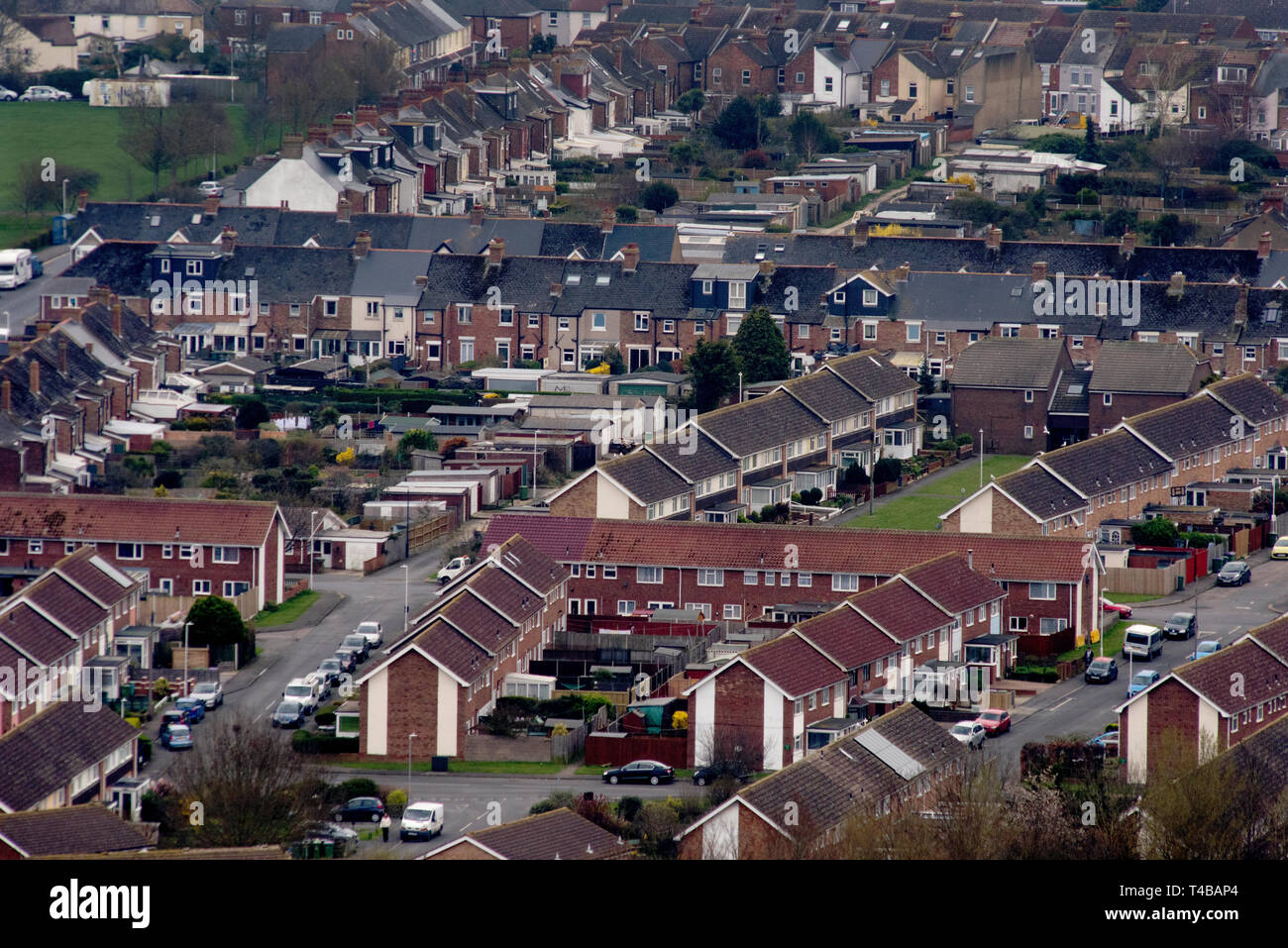 Housing in Folkestone Kent England March 2019 Victorian and later houses in the Cheriton area of