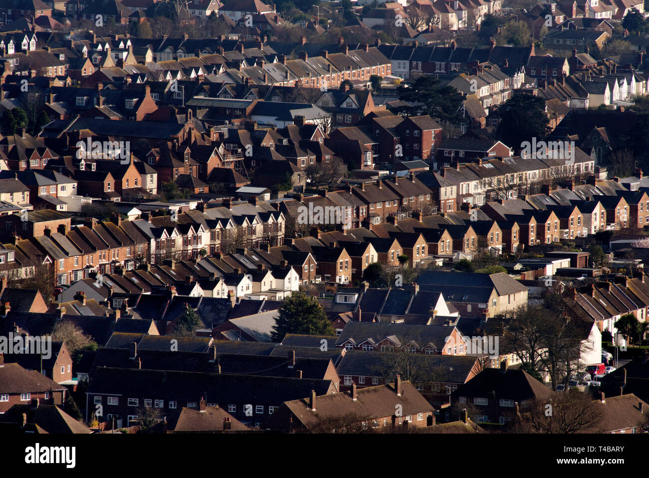Housing in Folkestone Kent England March 2019 Victorian and later