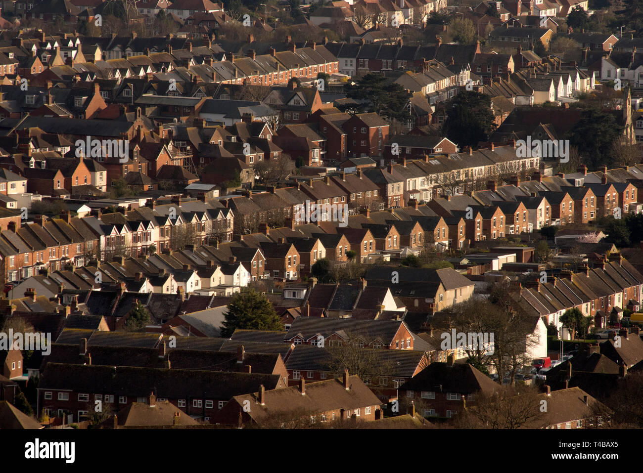 Housing in Folkestone Kent England March 2019 Victorian and later