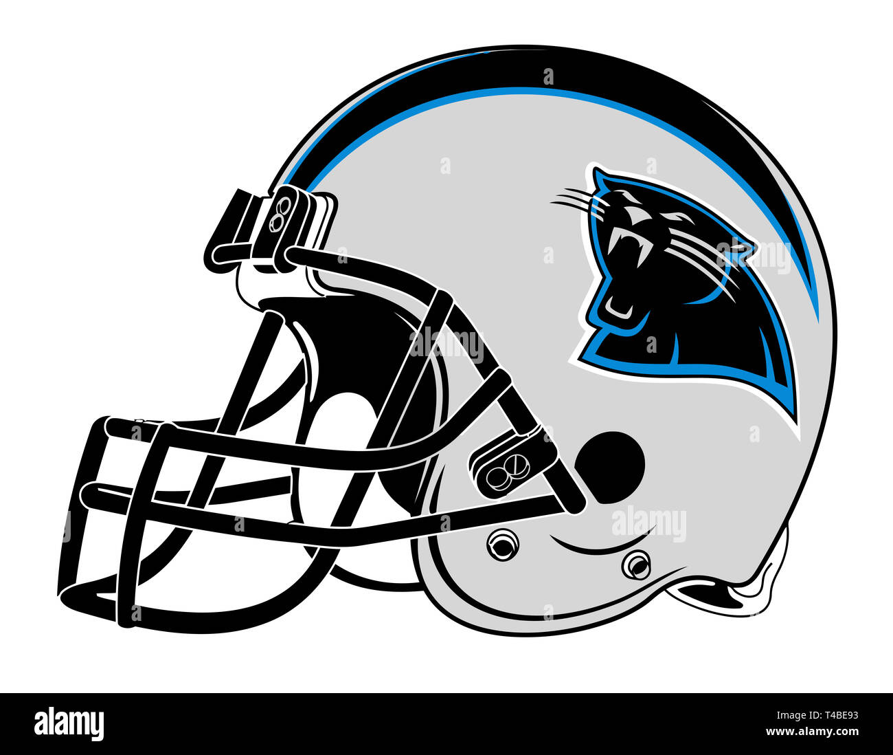 Carolina Panthers American Football Sport Helmet Nfl Illustration Stock Photo Alamy