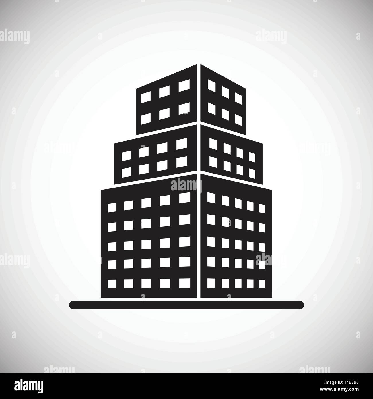 Building icon on background for graphic and web design. Simple vector ...
