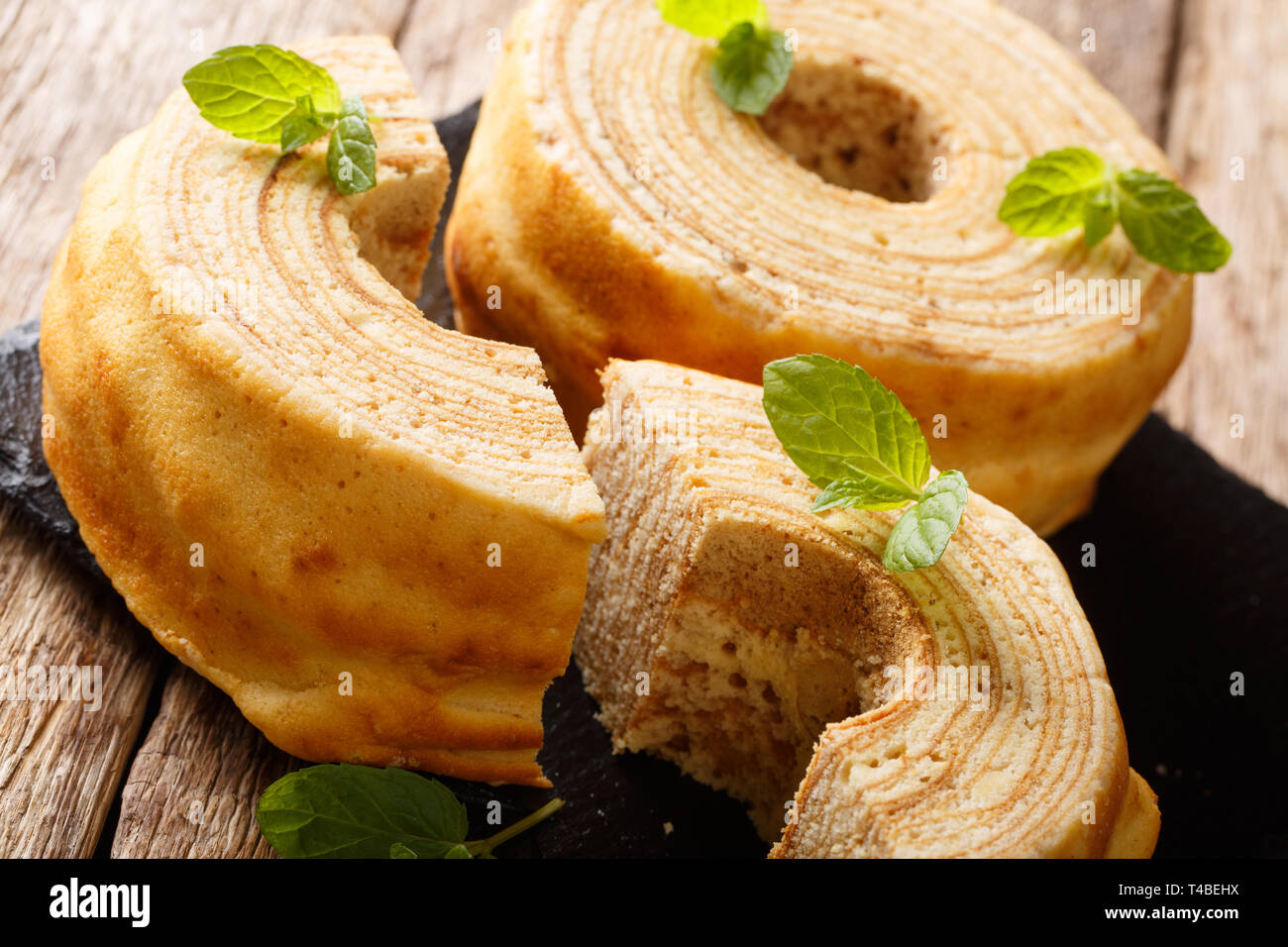 Traditional festive Polish and Lithuanian sakotis, raguolis, sekacz