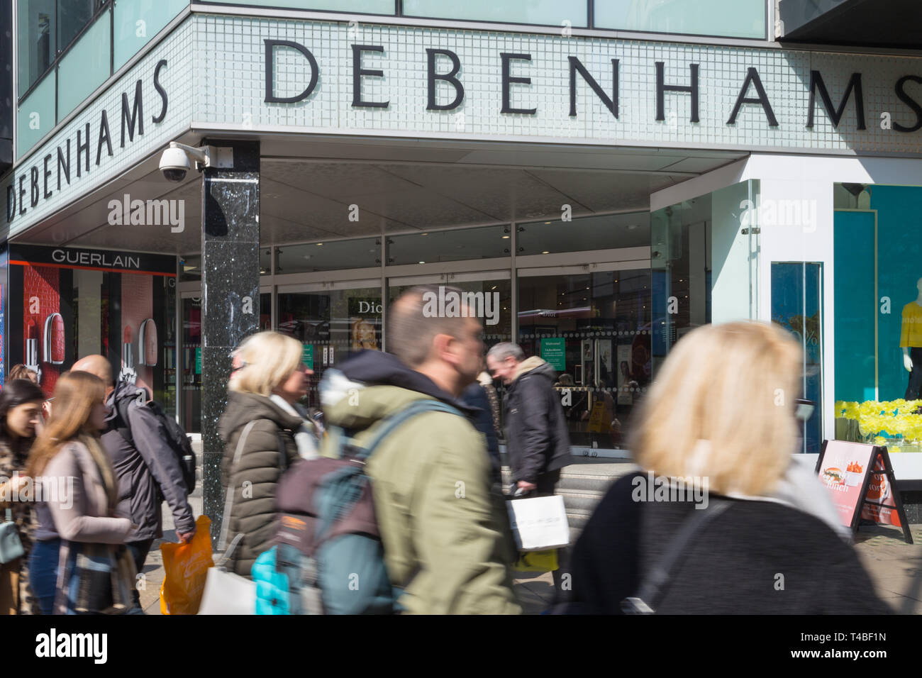 Shoppers Walk Past The Debenhams Flagship Store In Oxford Street ...